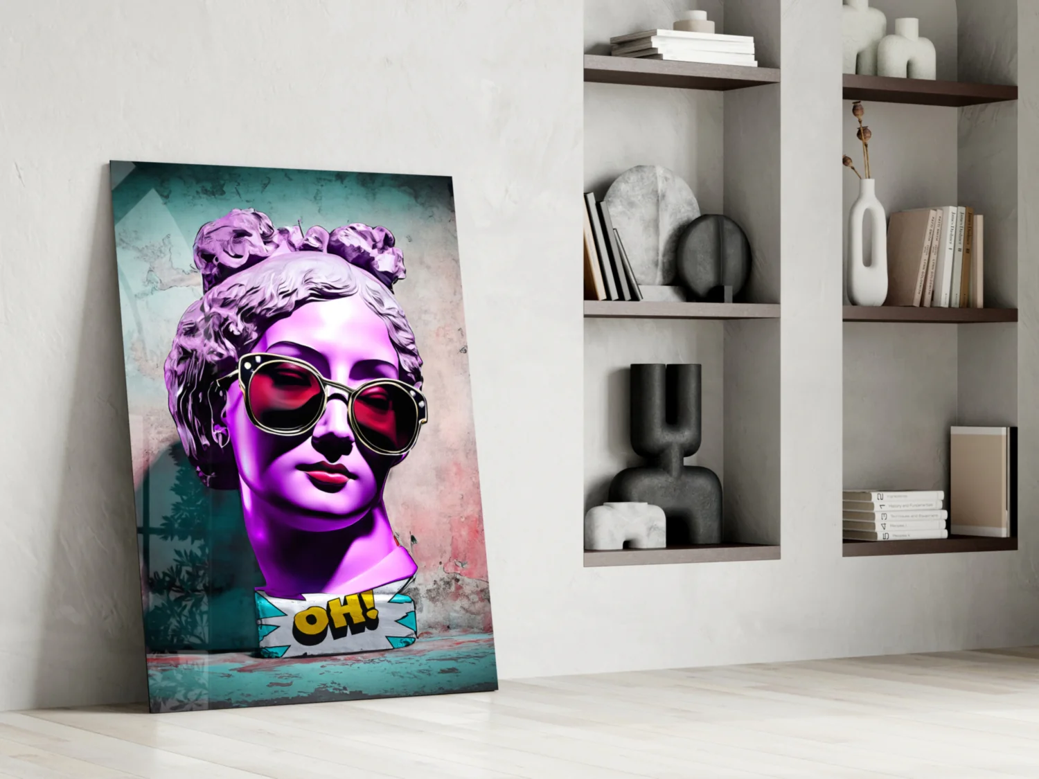 Contemporary Statue Glass Wall Art Bundle - Image 8