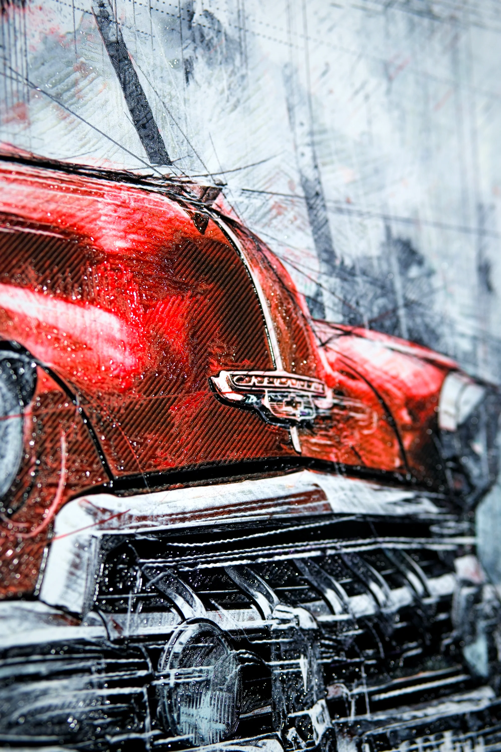 Crimson Chrome Classic — Haptic 3D Embossed + Gloss Lacquer Print - Image 3