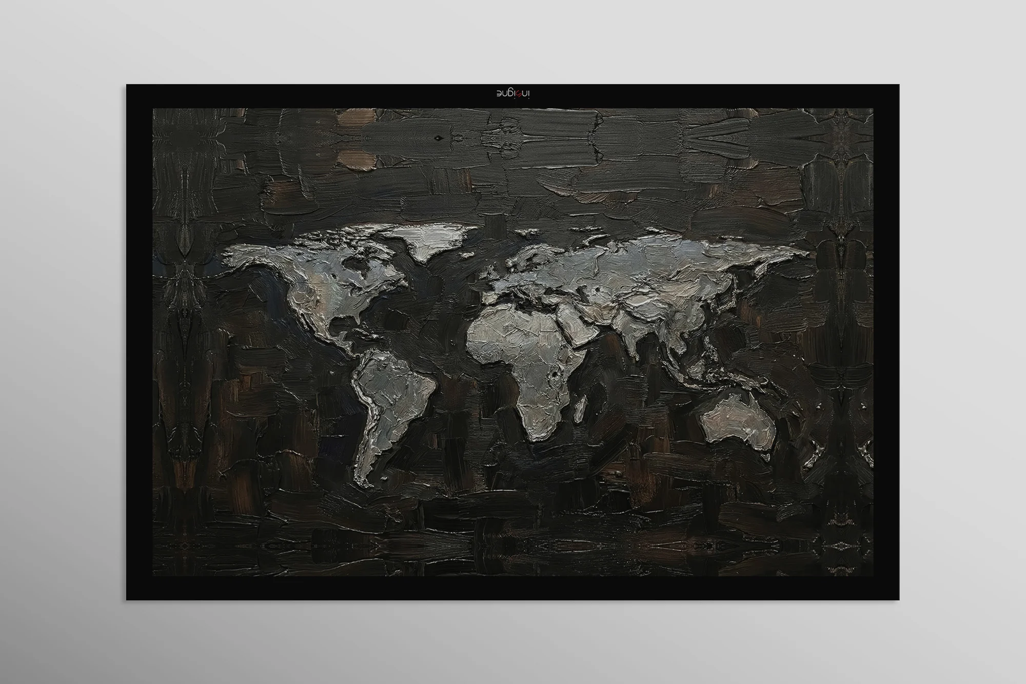 Titanium Terra Impasto — 3D Haptic Embossed High-Gloss Luxury Wall Art - Image 17