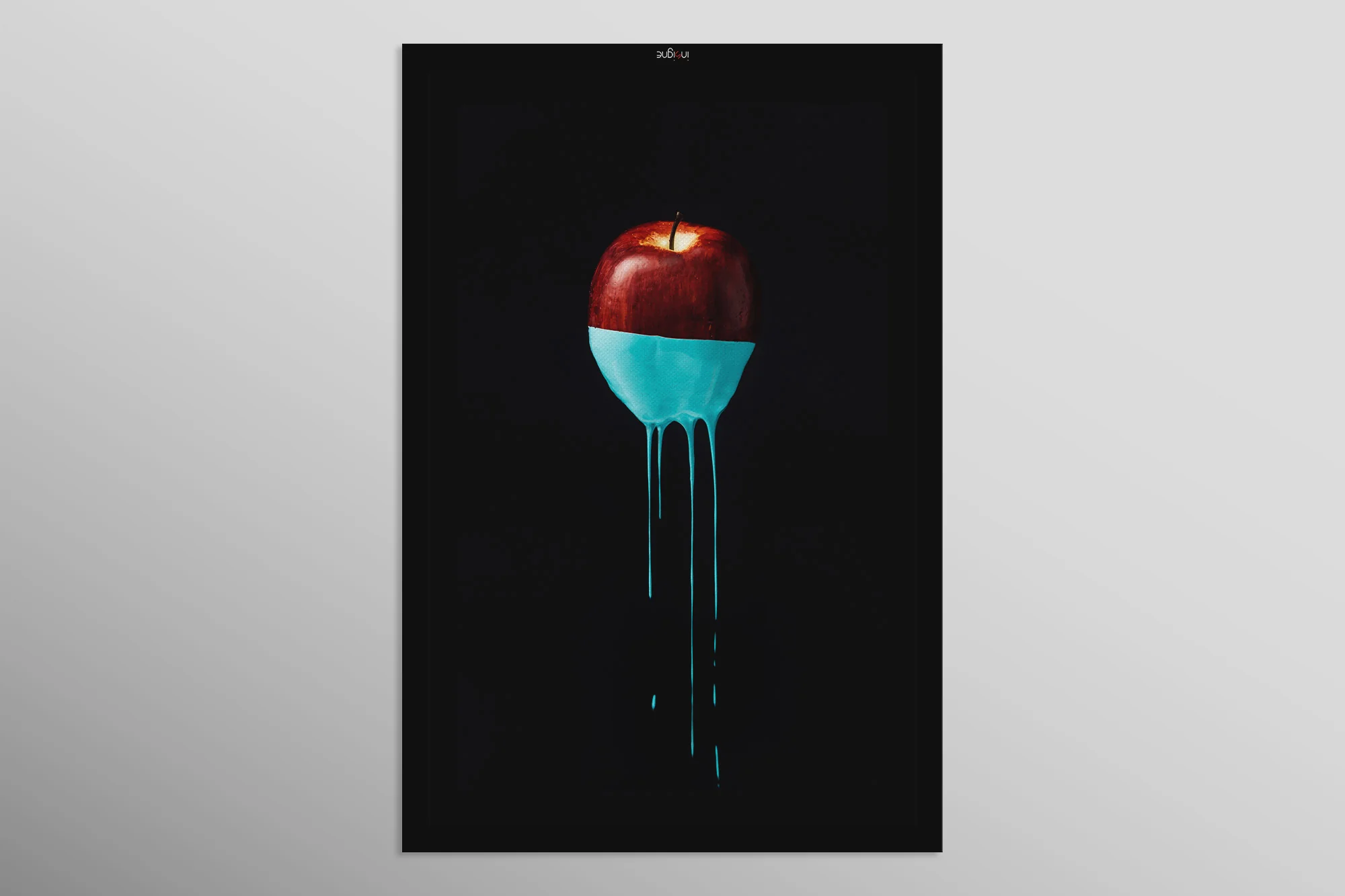 Crimson & Cyan Drip — 3D Haptic Embossed High-Gloss Luxury Wall Art - Image 11