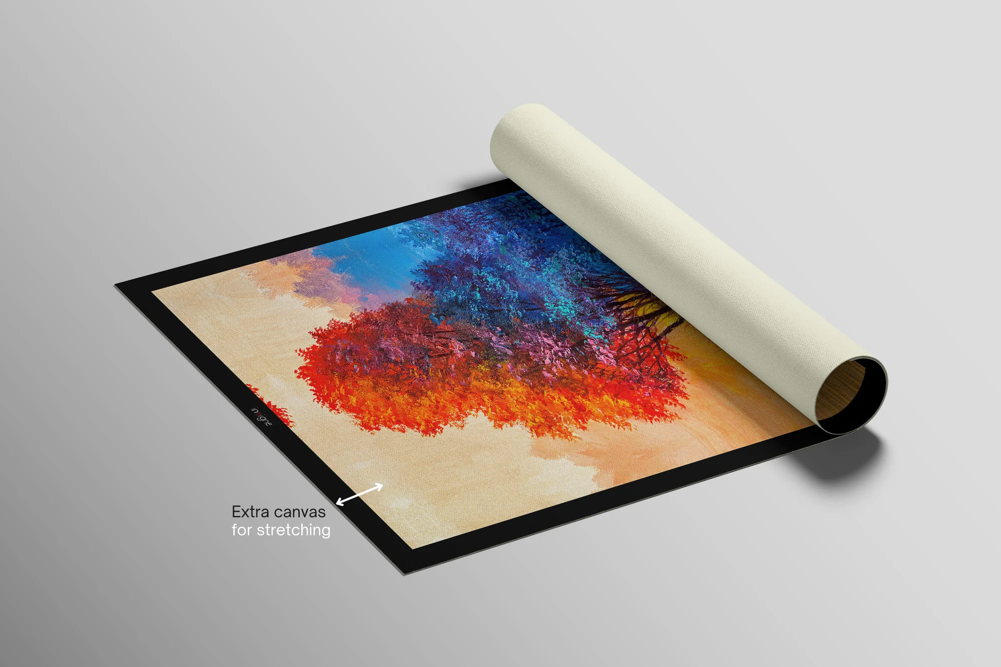 Crimson Frost Solitude — 3D Haptic Embossed High-Gloss Luxury Wall Art - Image 6