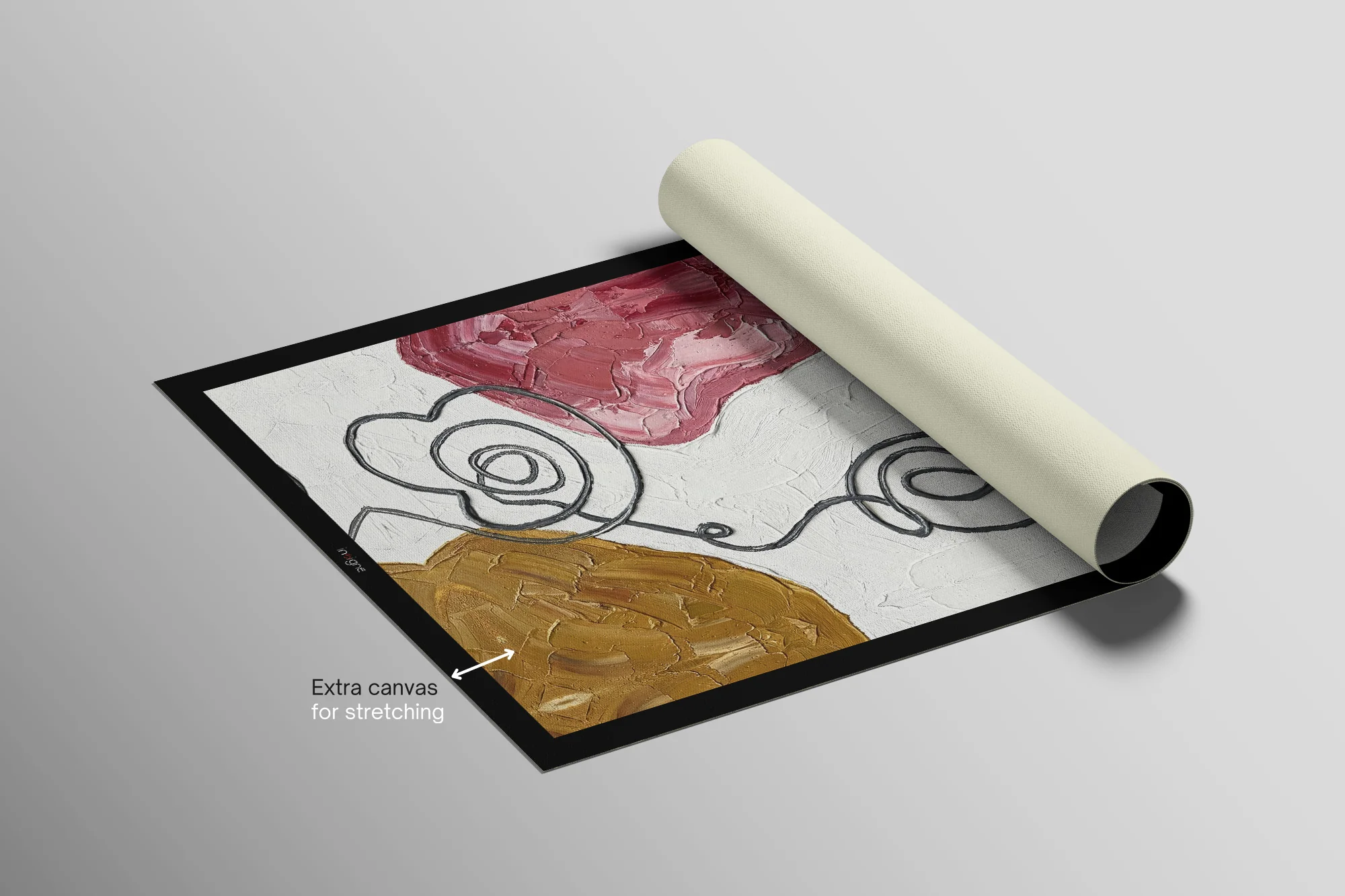 Crimson & Ochre Lyric — 3D Haptic Embossed High-Gloss Luxury Wall Art - Image 10