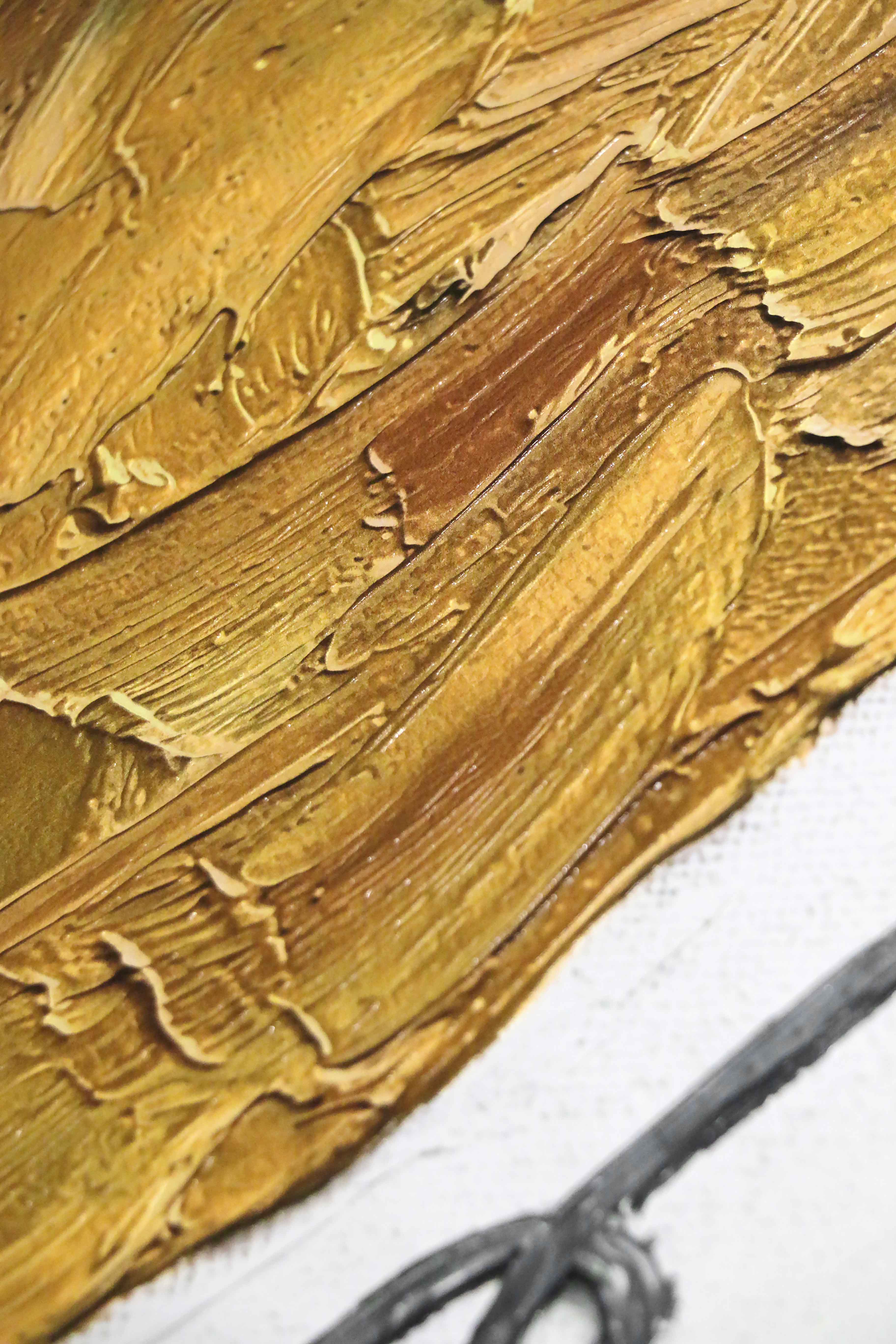 Crimson & Ochre Lyric — 3D Haptic Embossed High-Gloss Luxury Wall Art - Image 5