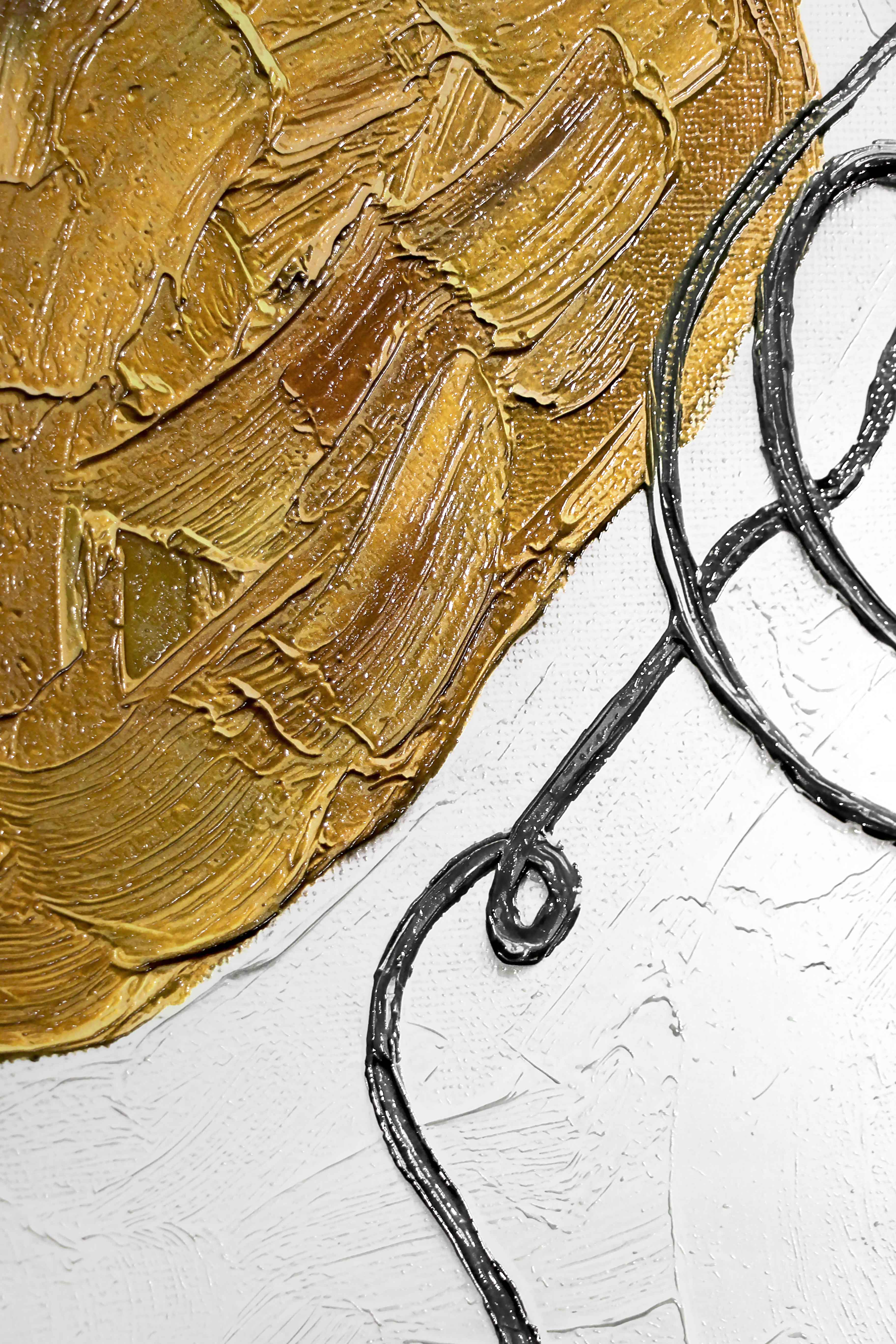 Crimson & Ochre Lyric — 3D Haptic Embossed High-Gloss Luxury Wall Art - Image 7