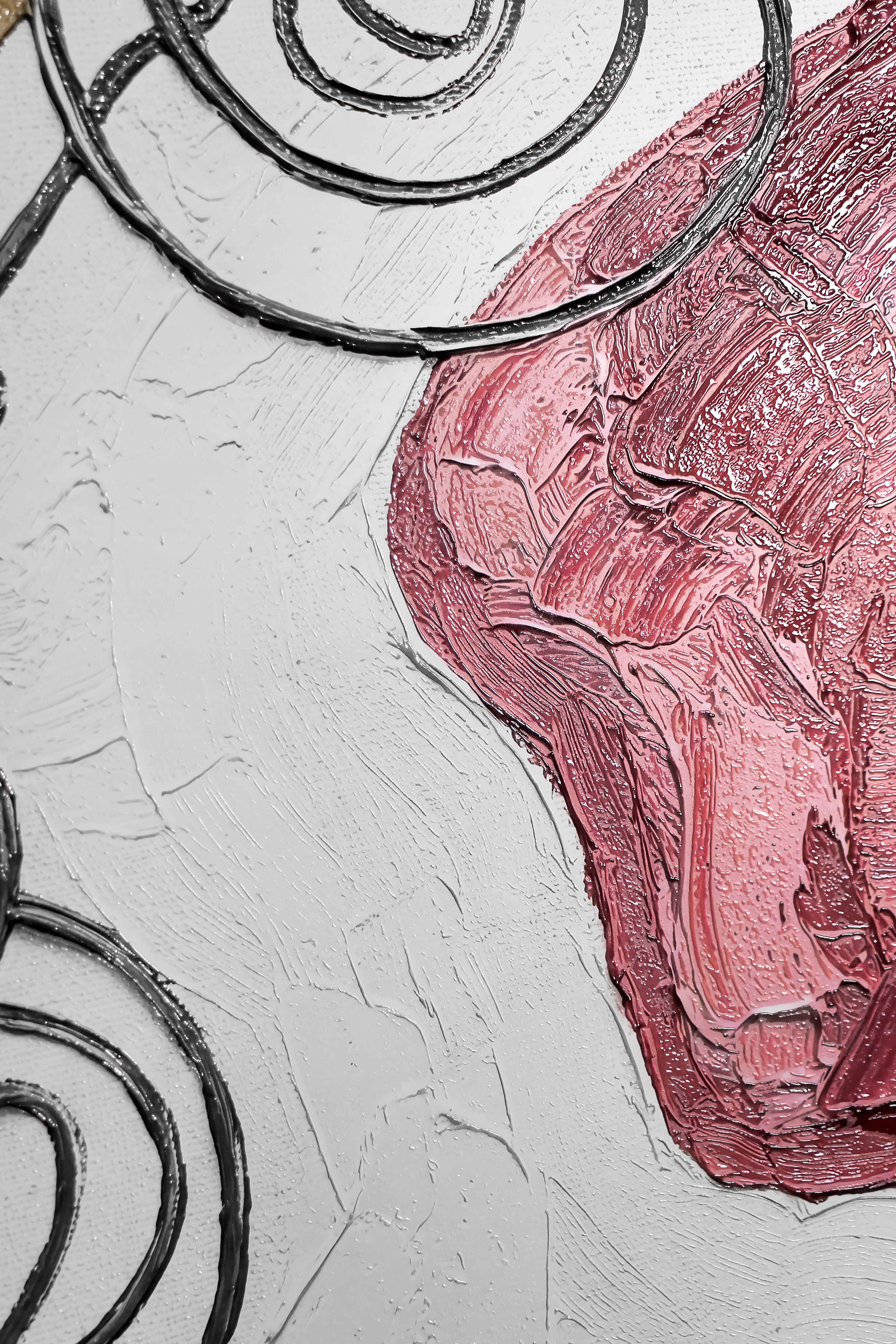 Crimson & Ochre Lyric — 3D Haptic Embossed High-Gloss Luxury Wall Art - Image 8