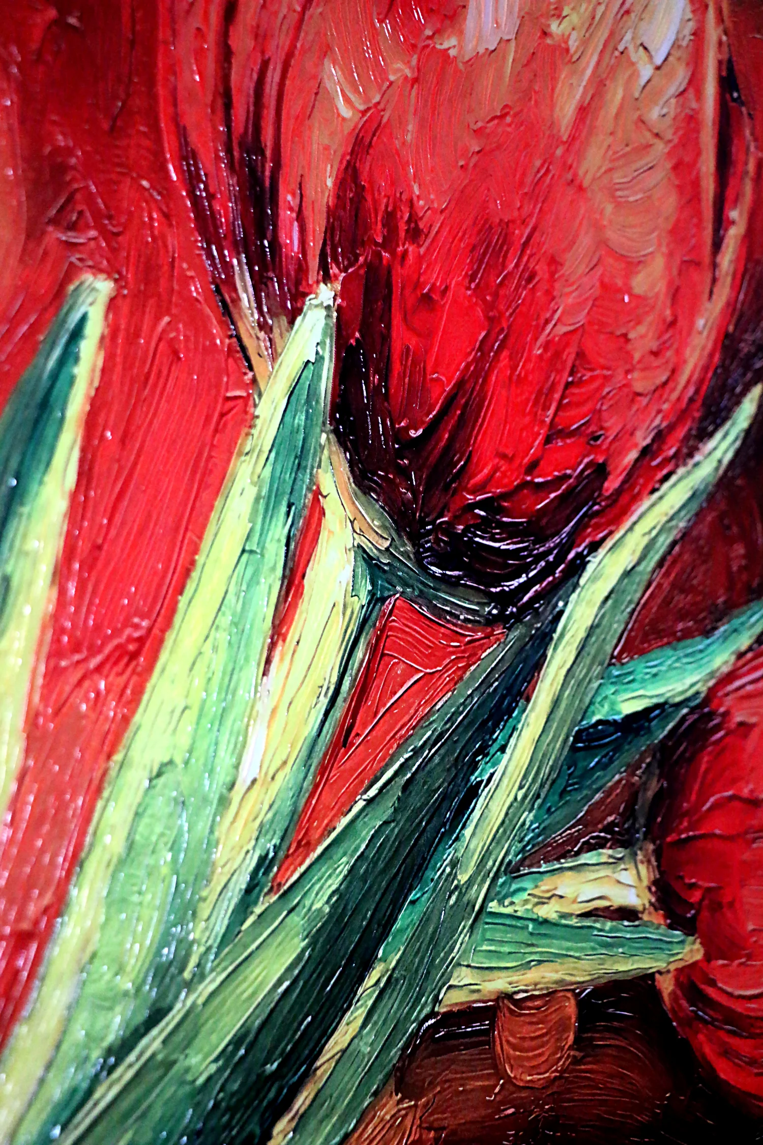 Crimson Stillness — Contemporary – 3D Haptic Embossed High-Gloss Luxury Wall Art - Image 3