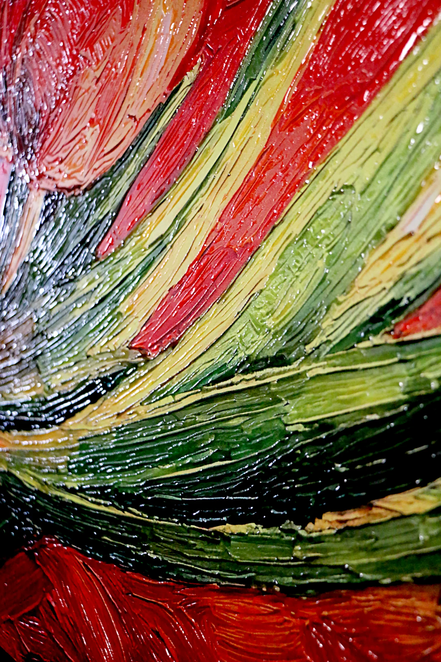 Crimson Stillness — Contemporary – 3D Haptic Embossed High-Gloss Luxury Wall Art - Image 4