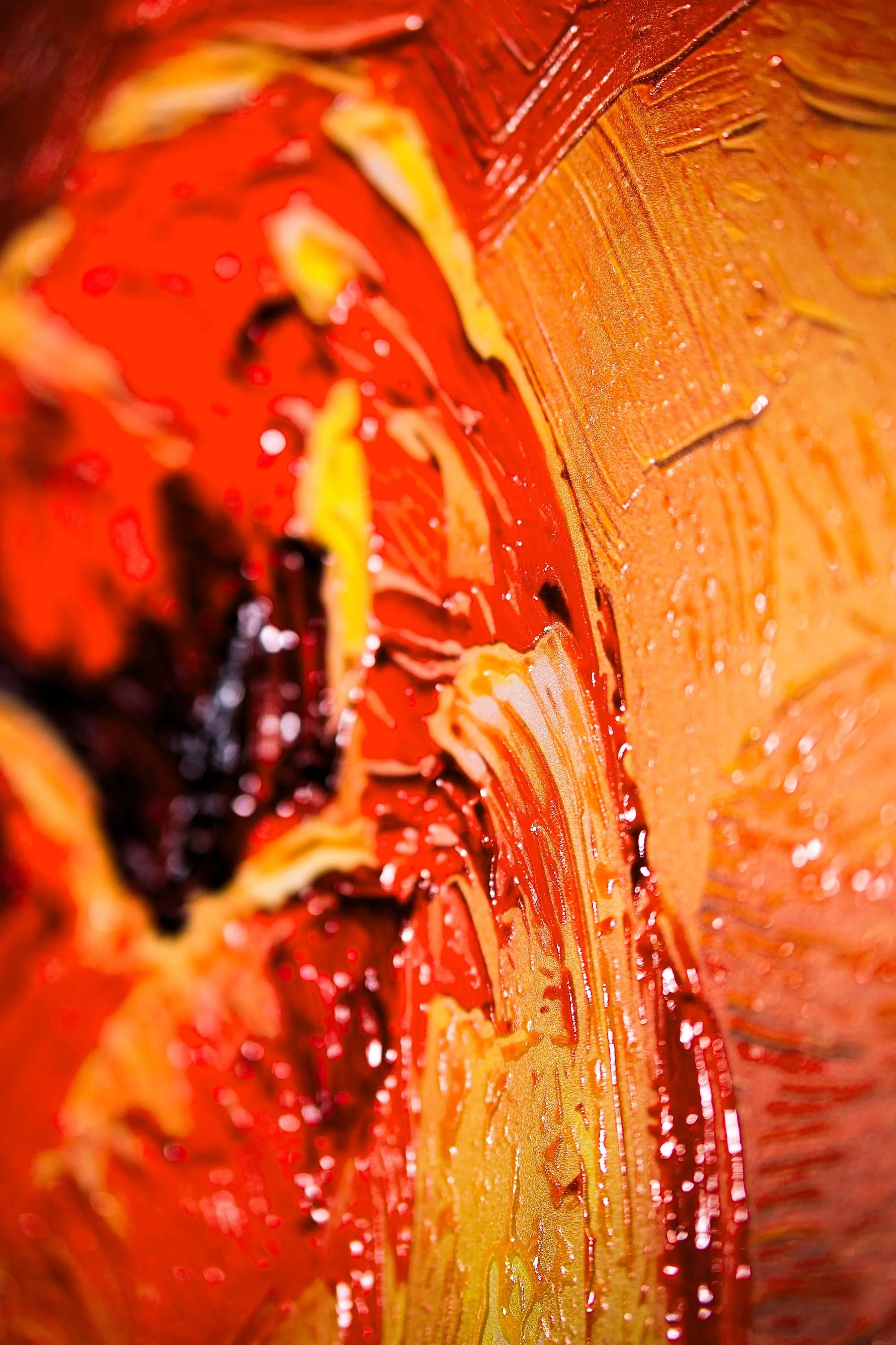 Crimson Stillness — Contemporary – 3D Haptic Embossed High-Gloss Luxury Wall Art - Image 8