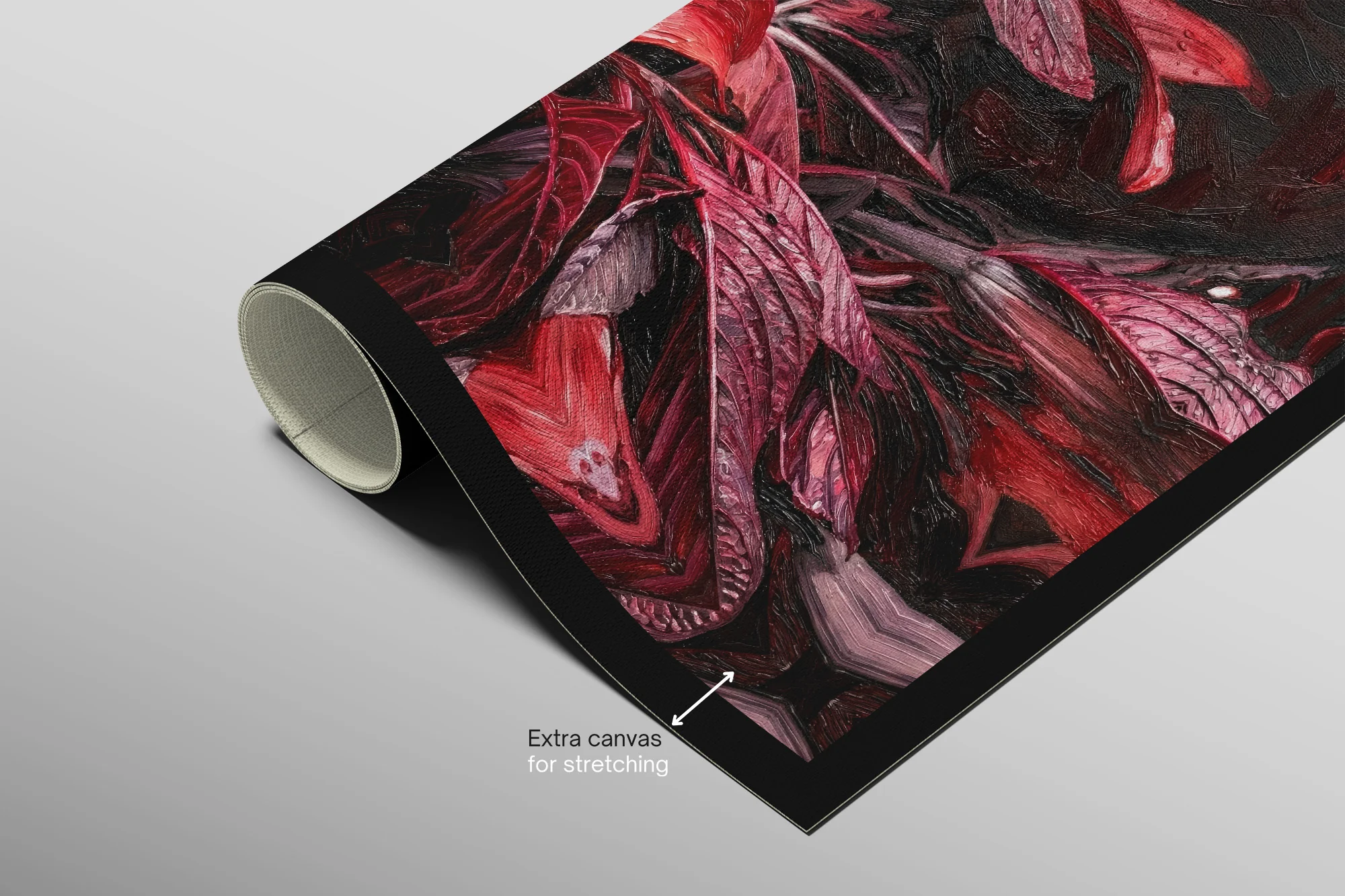 Crimson Velvet Lilies — 3D Haptic Embossed High-Gloss Luxury Wall Art - Image 13