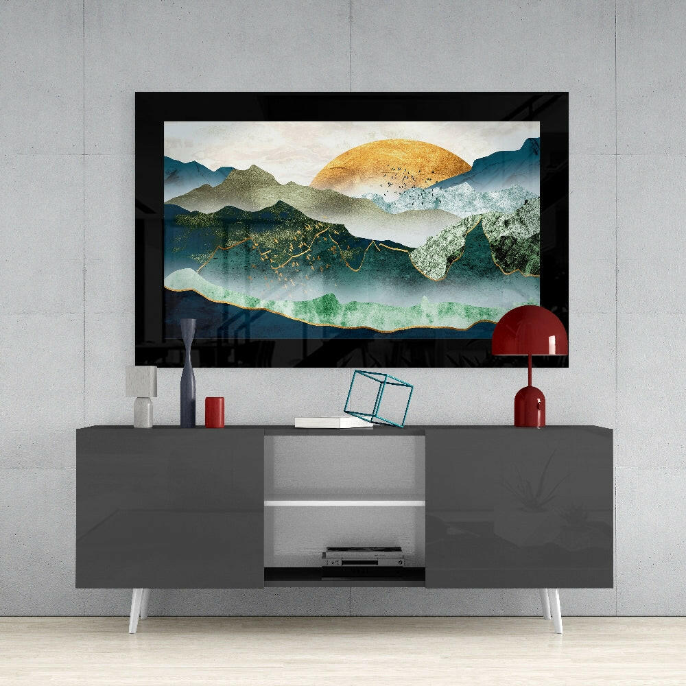 Emerald Valley Glass Wall Art - Image 4