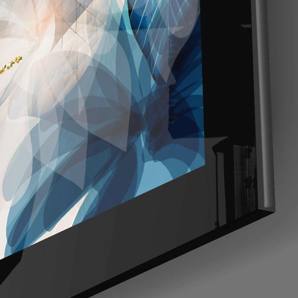 Abstract Leaf Glass Wall Art - Image 3