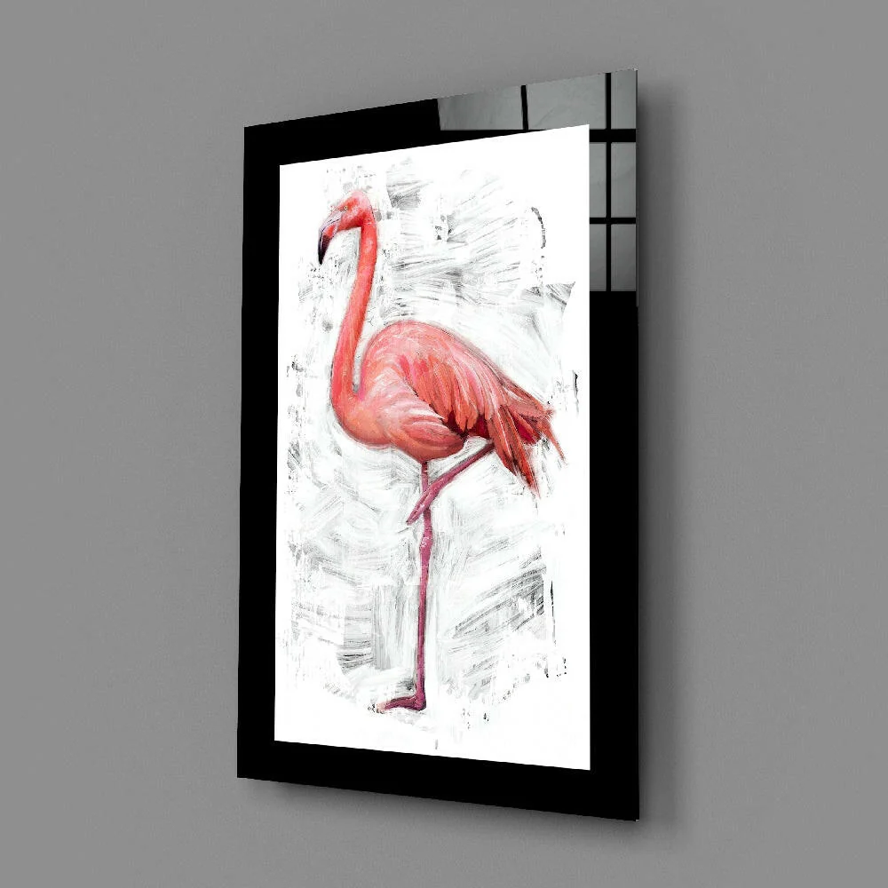 Lonely Flamingo Glass Wall Art - Image 2