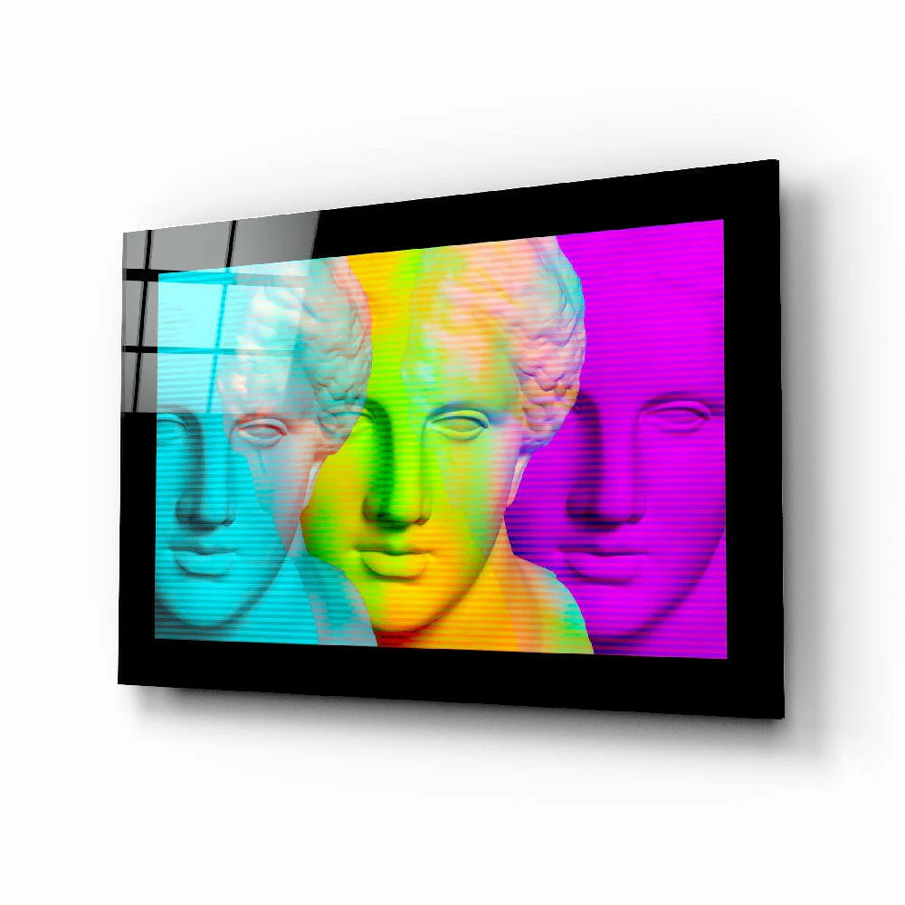 Modernity in Sculpture Glass Wall Art
