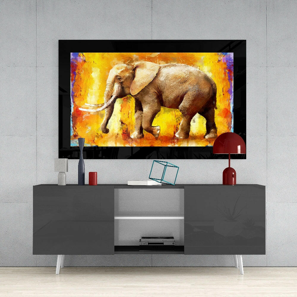 Elephant Glass Wall Art - Image 4