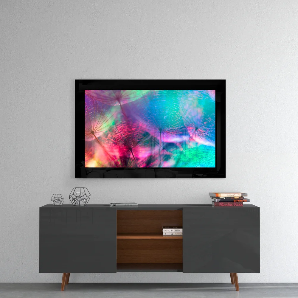 Colorful Dandelions Glass Wall Art - Image 4