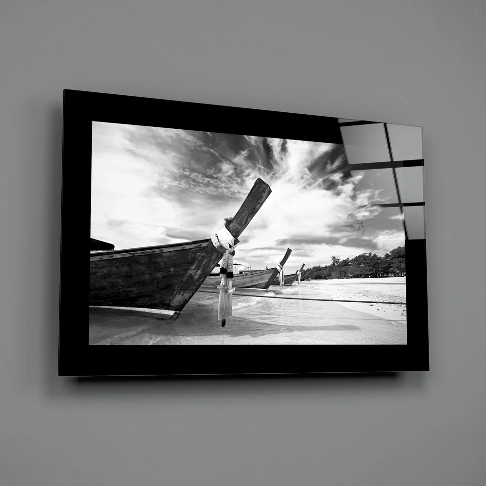 Boats Glass Wall Art - Image 2