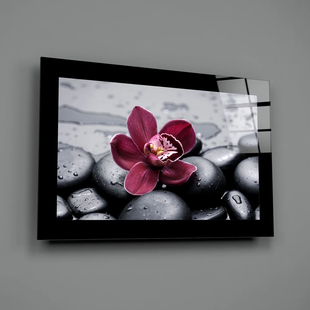 Orchid Glass Wall Art - Image 2