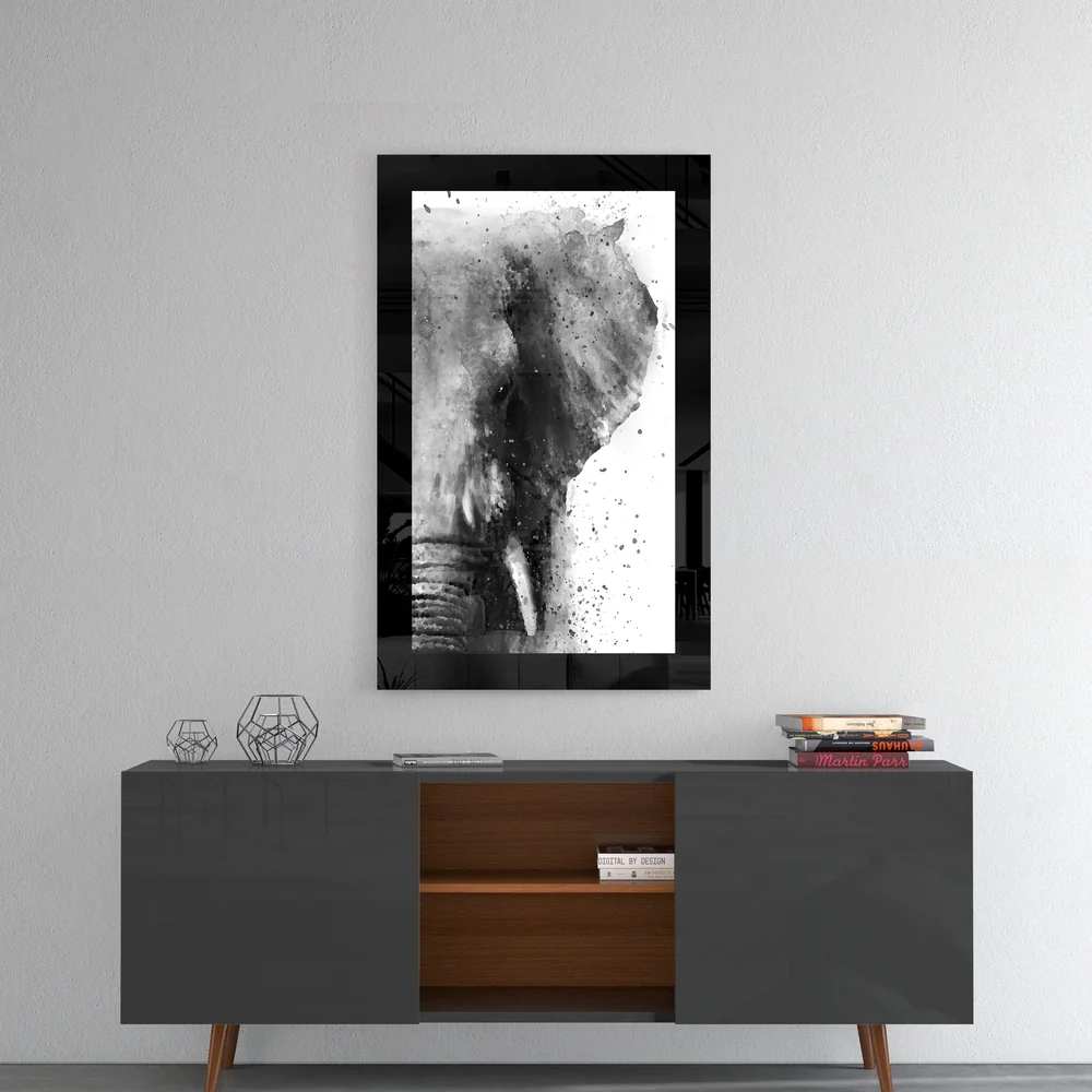 Elephant Glass Wall Art - Image 4