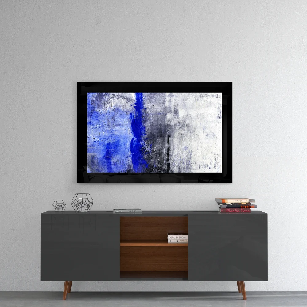 Abstract Blue Glass Wall Art - Image 4