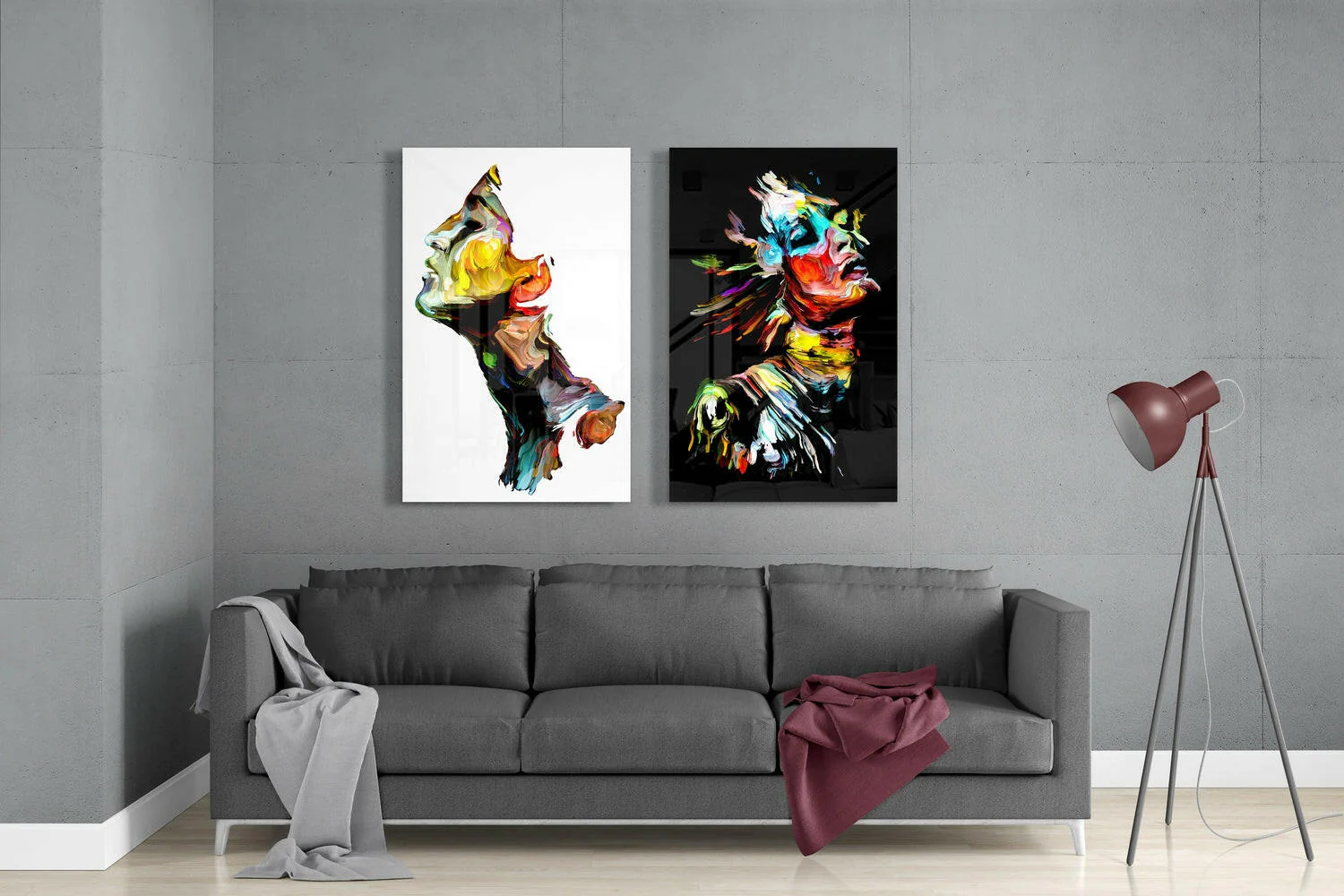 Feel the Music 2 Pieces Combine Glass Wall Art - Image 3
