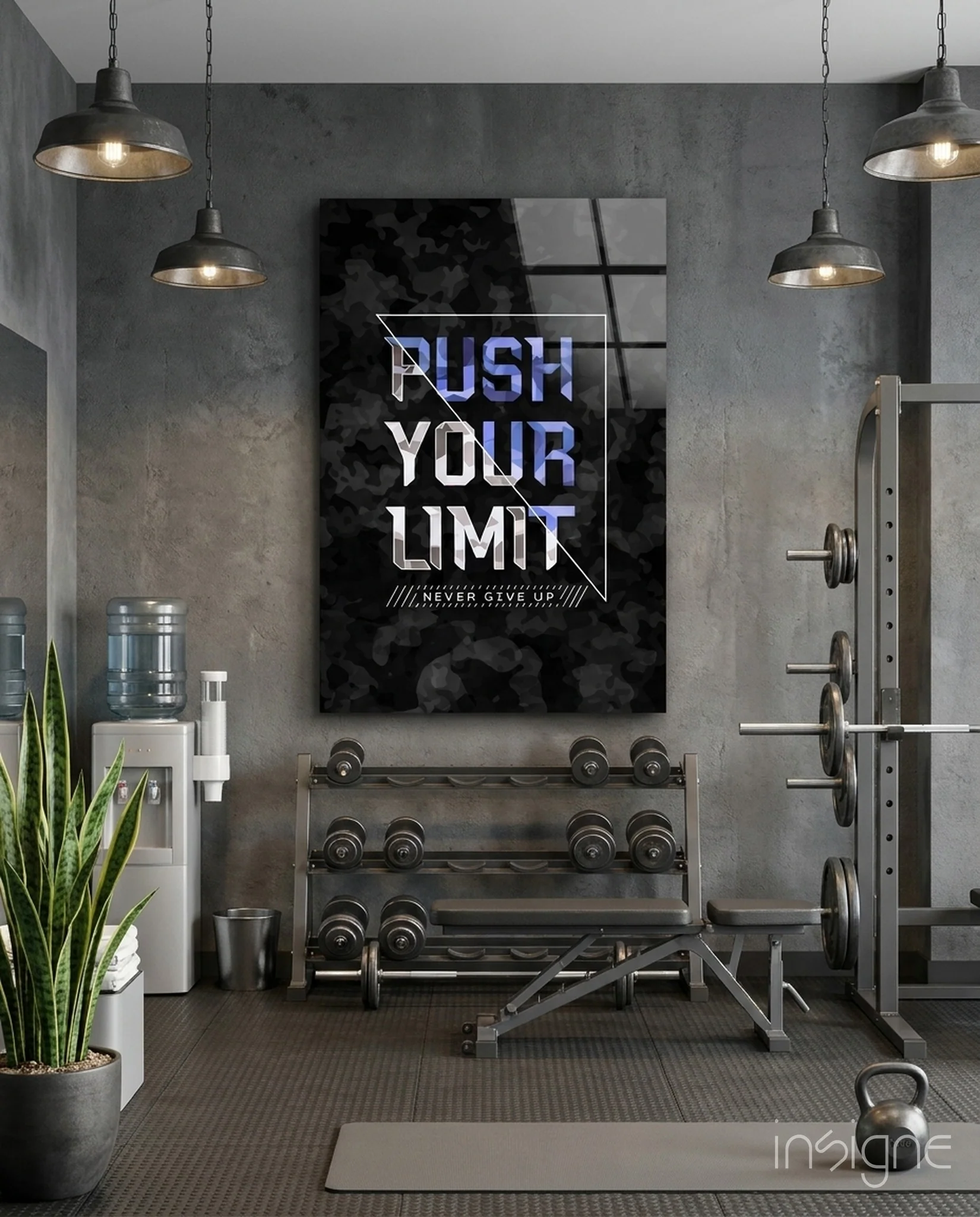 Push Your Limit Glass Wall Art