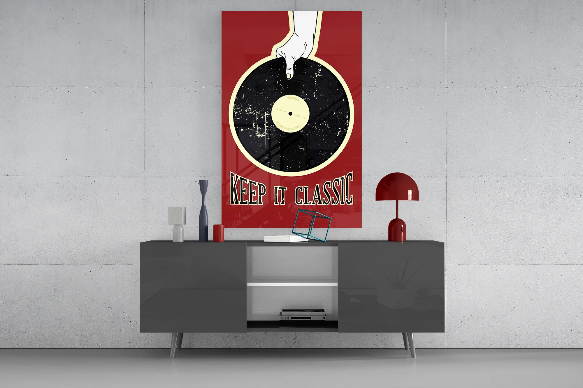 Classic Vinyl Record Glass Wall Art - Image 9
