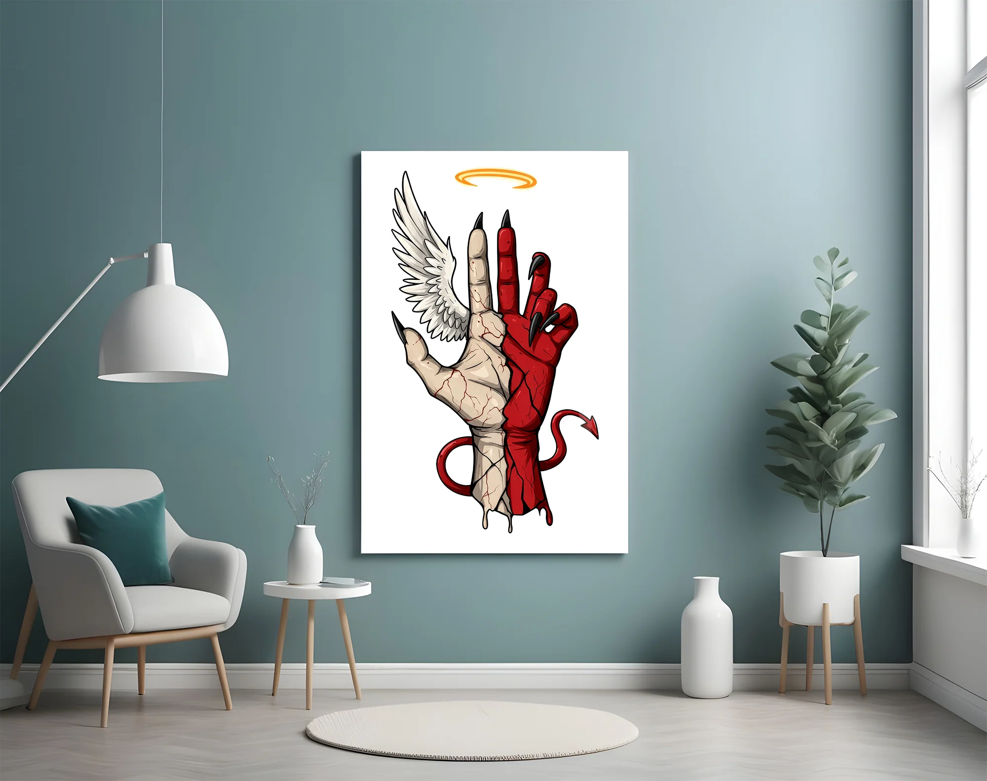 Divine Devil Hand Glass Wall Art - Image 5