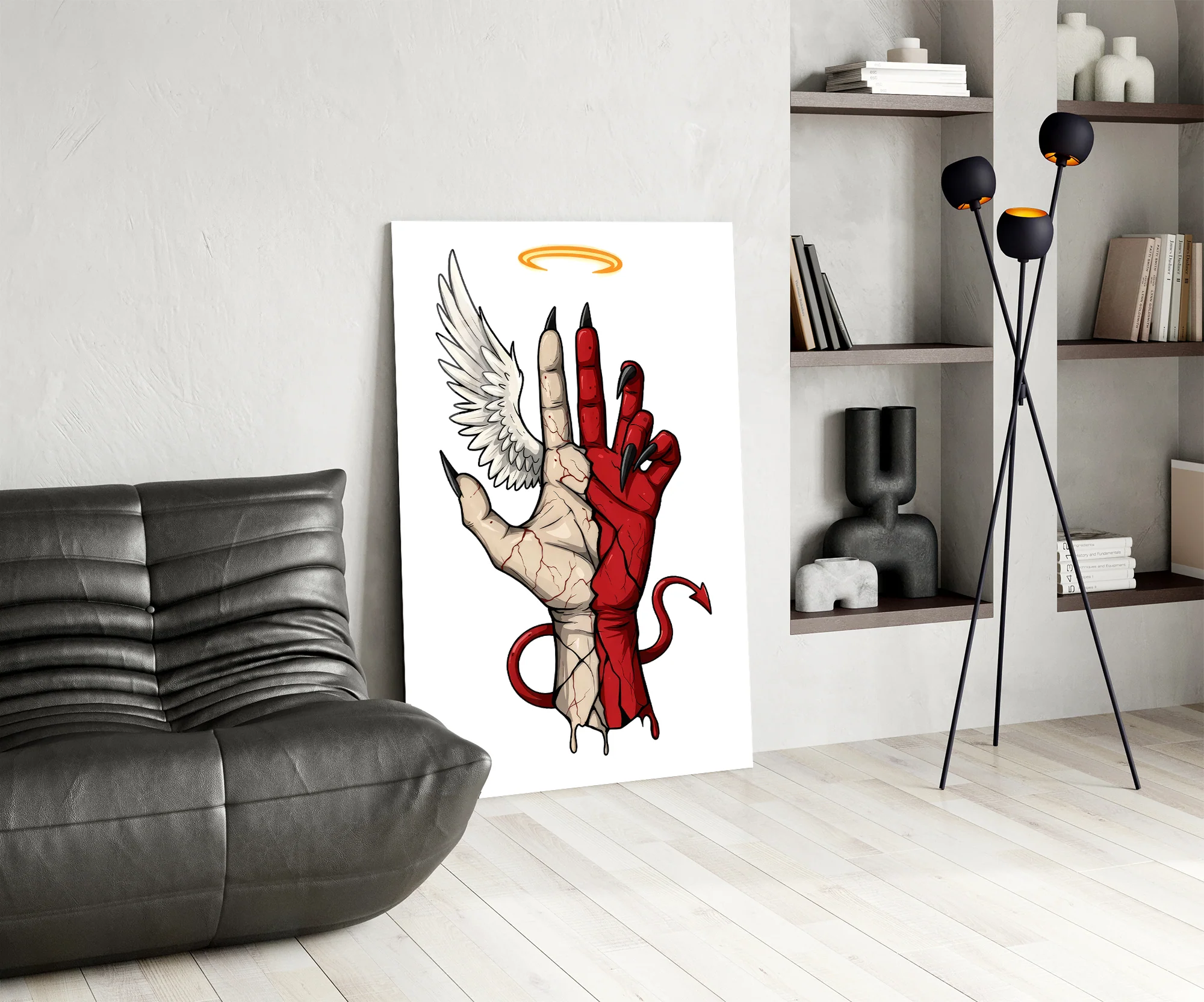 Divine Devil Hand Glass Wall Art - Image 7