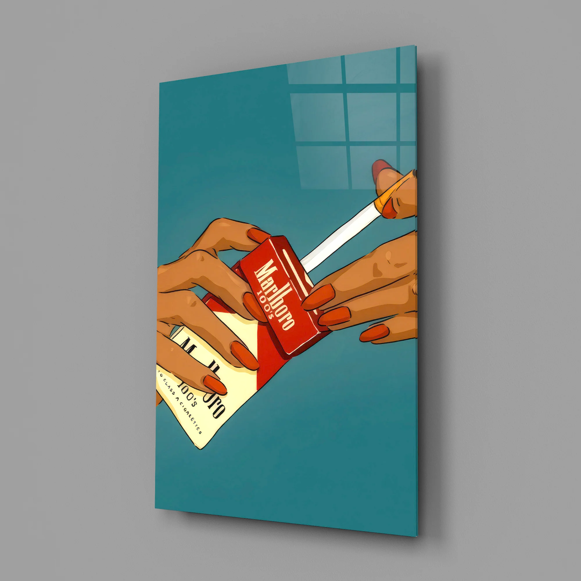 Marlboro Cigarette Pack Glass Wall Art - Image 3