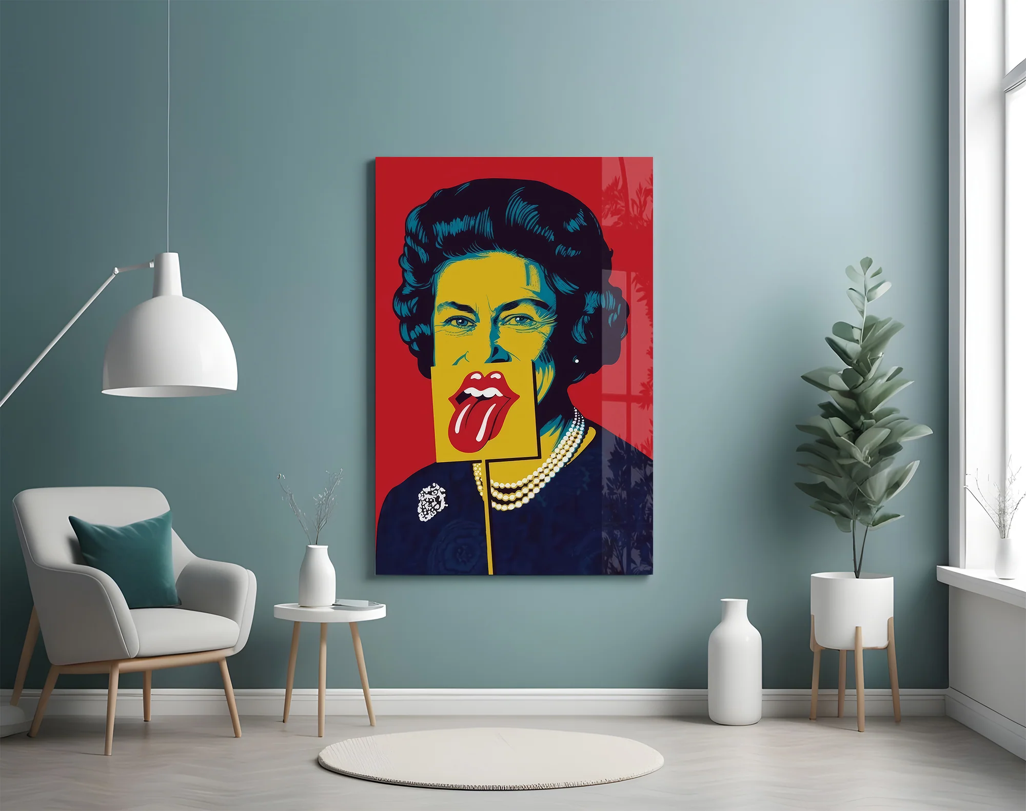 Queen Elizabeth II Pop Glass Wall Art - Image 5