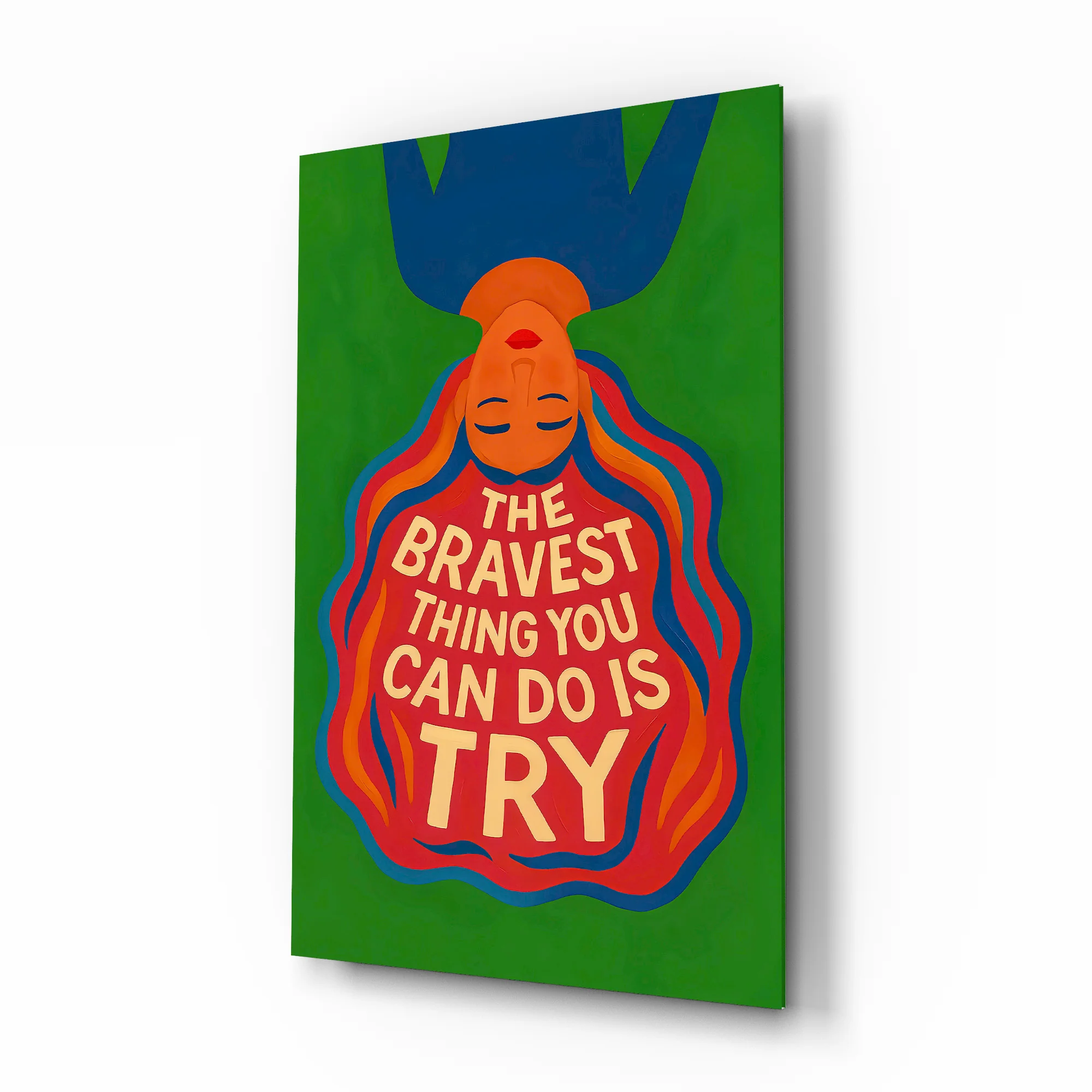Brave Try Glass Wall Art - Image 2