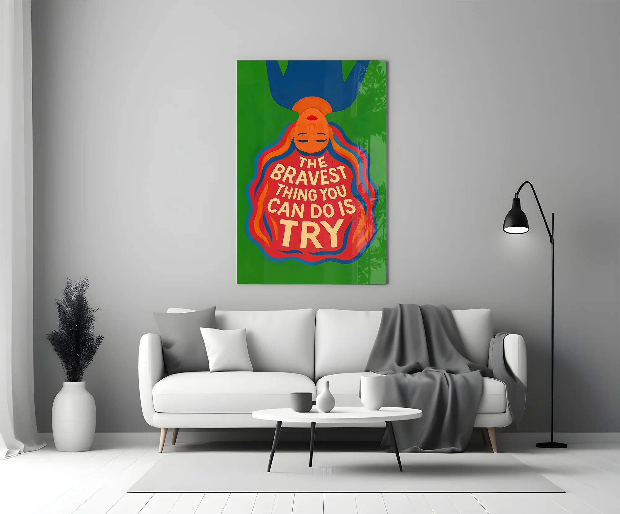 Brave Try Glass Wall Art - Image 6