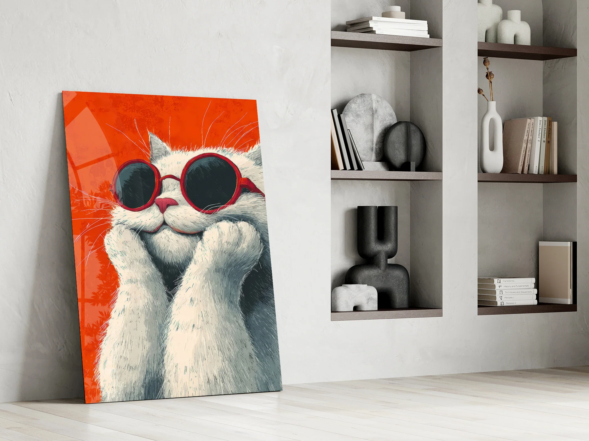 Cool Cat in Shades Glass Wall Art - Image 8