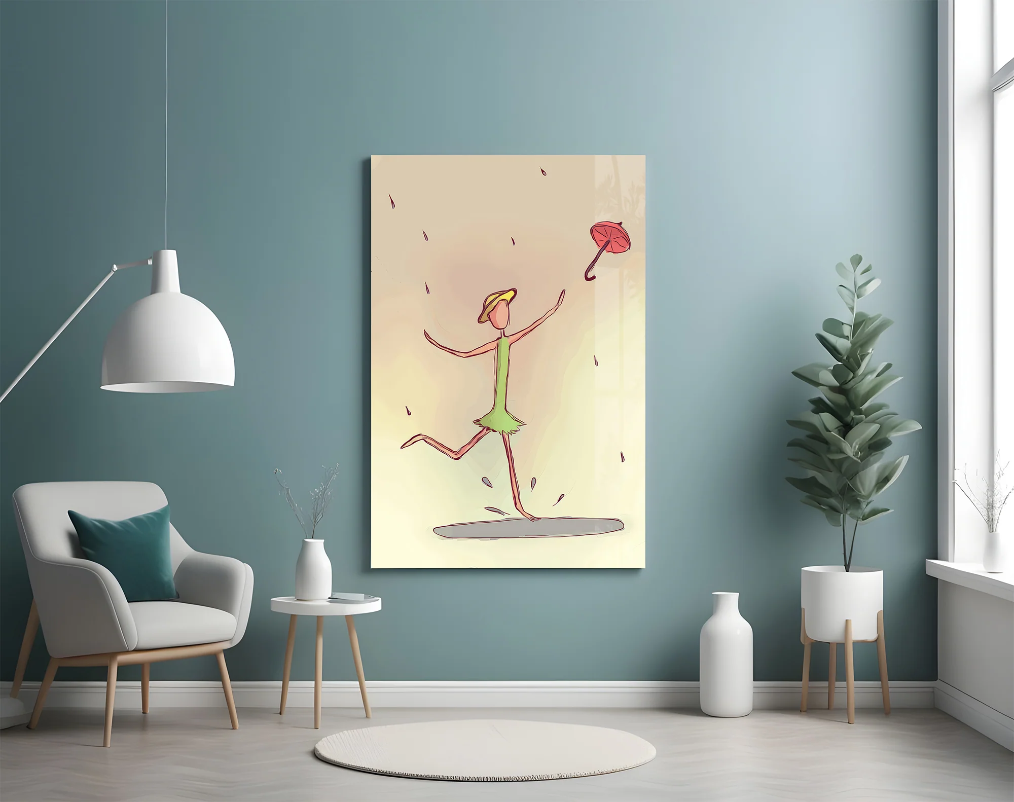 Rainy Day Dancer Glass Wall Art - Image 5