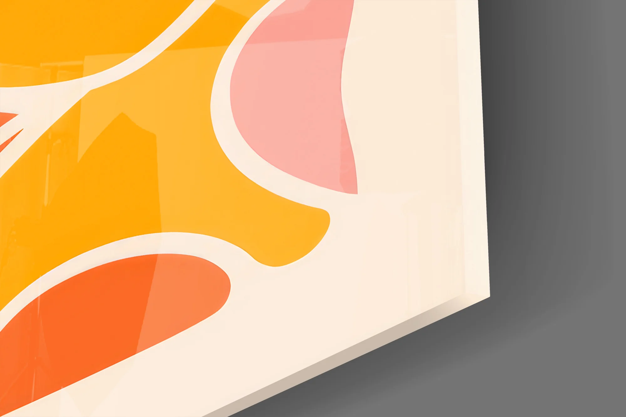 Abstract Floral Glass Wall Art - Image 4