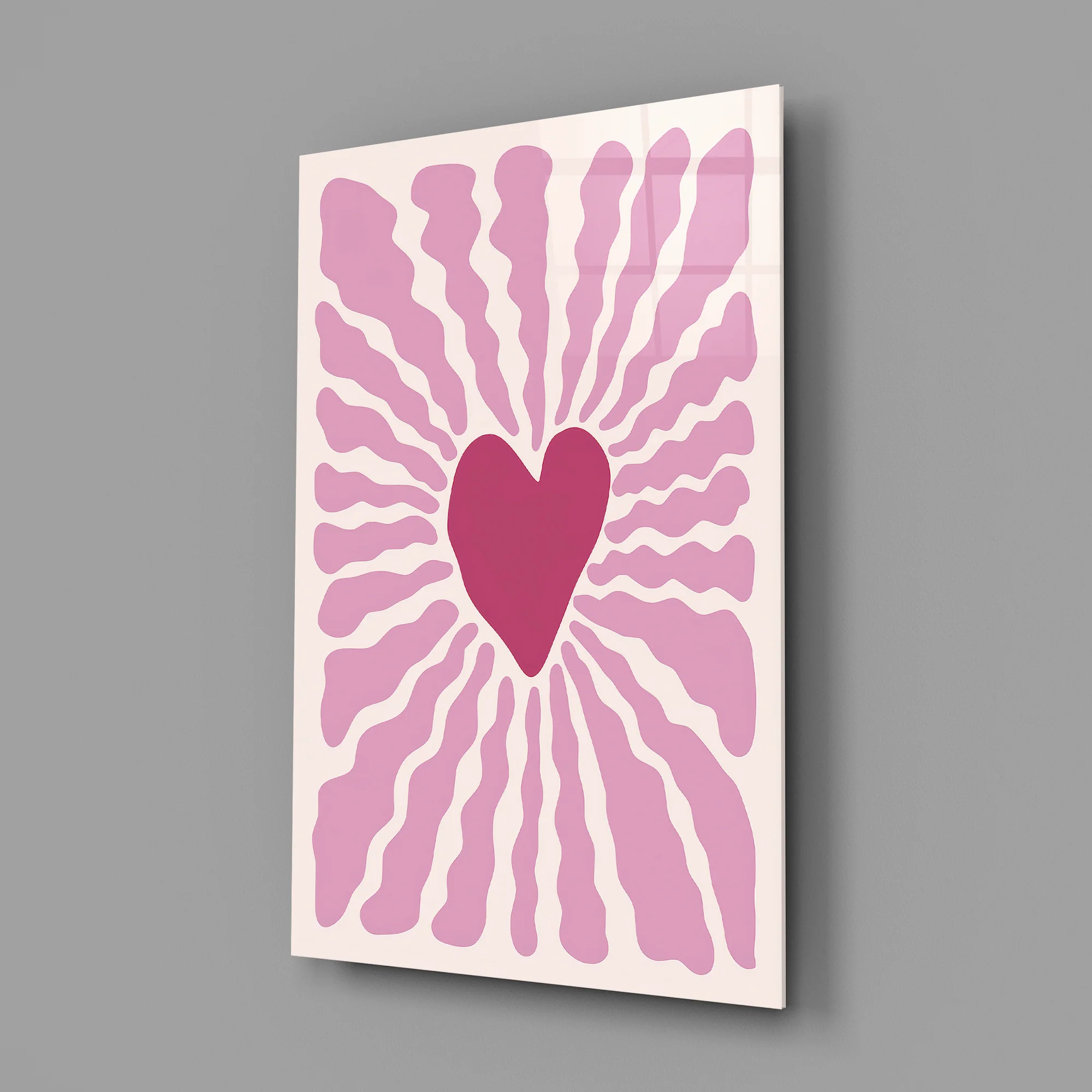 Radiant Heart Glass Wall Art - Image 3