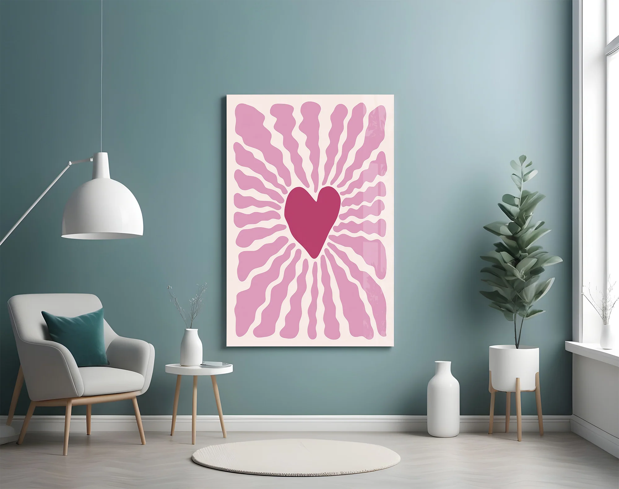 Radiant Heart Glass Wall Art - Image 5