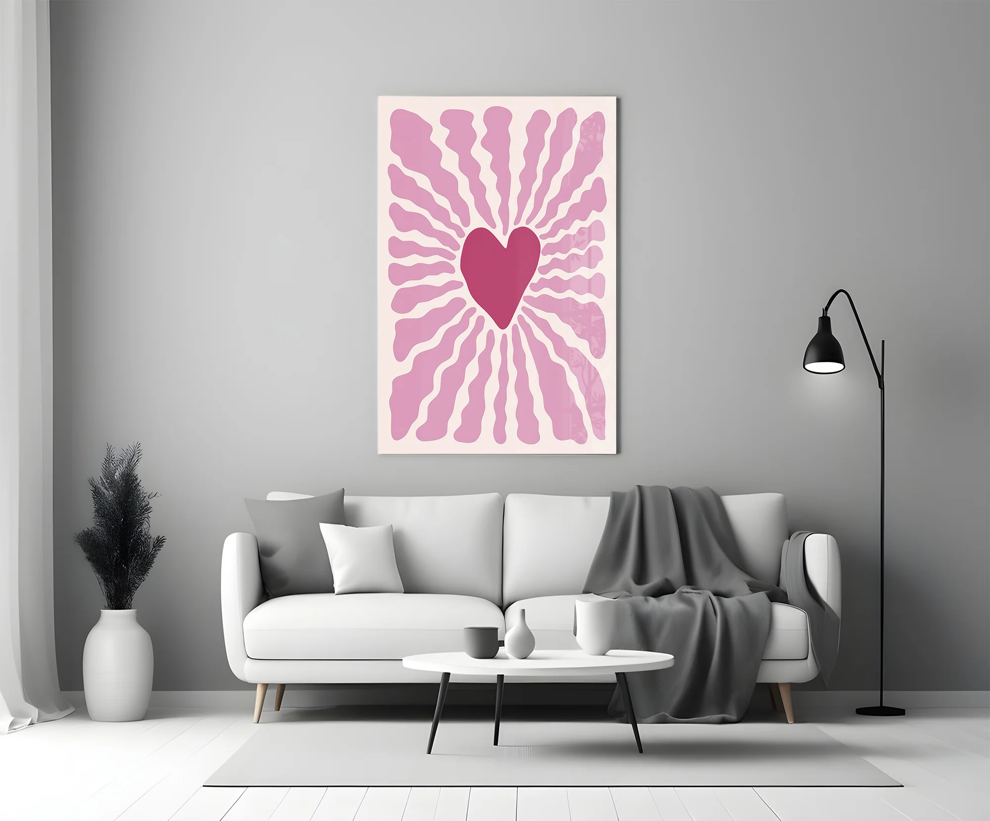Radiant Heart Glass Wall Art - Image 6