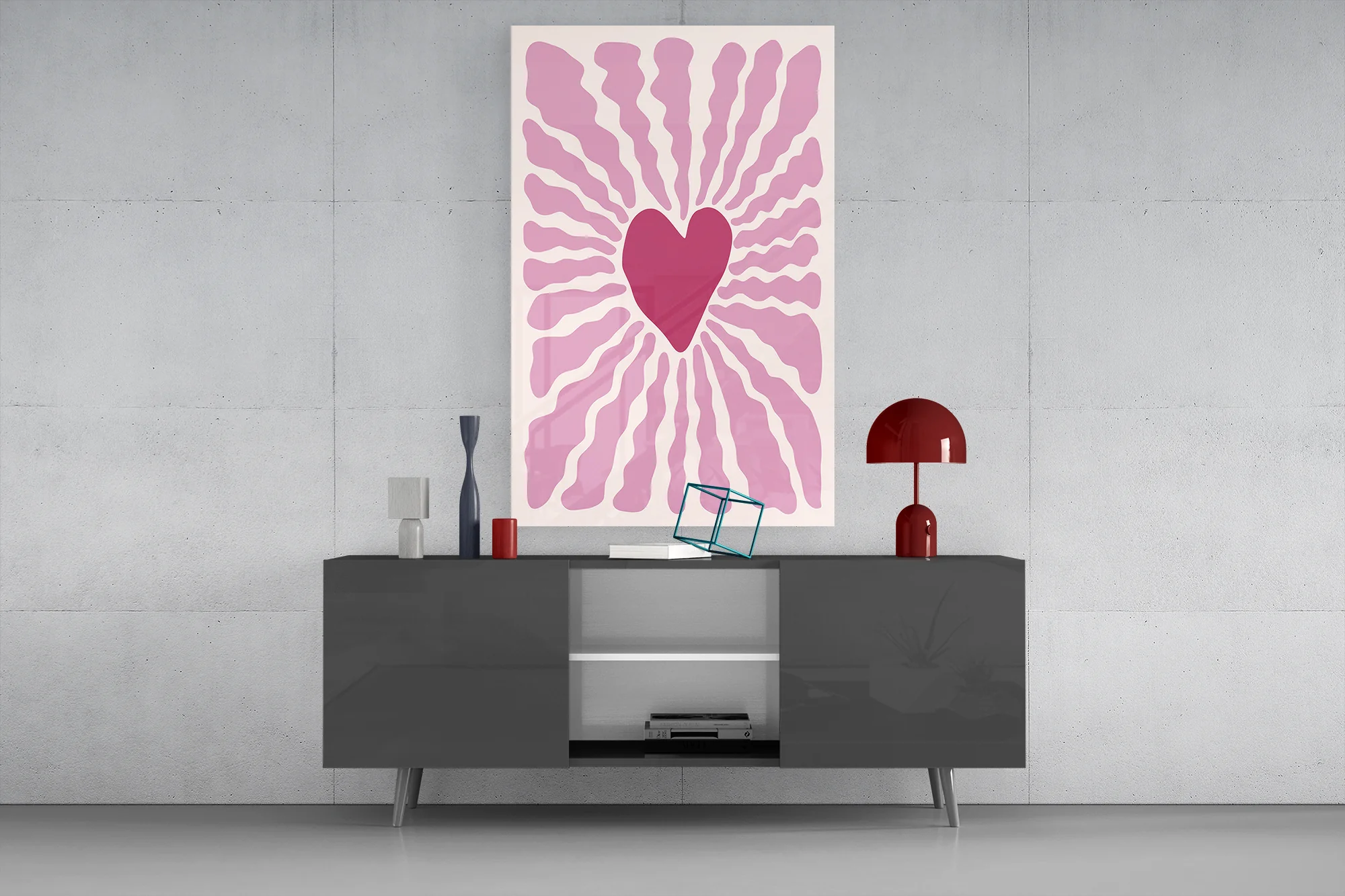 Radiant Heart Glass Wall Art - Image 9