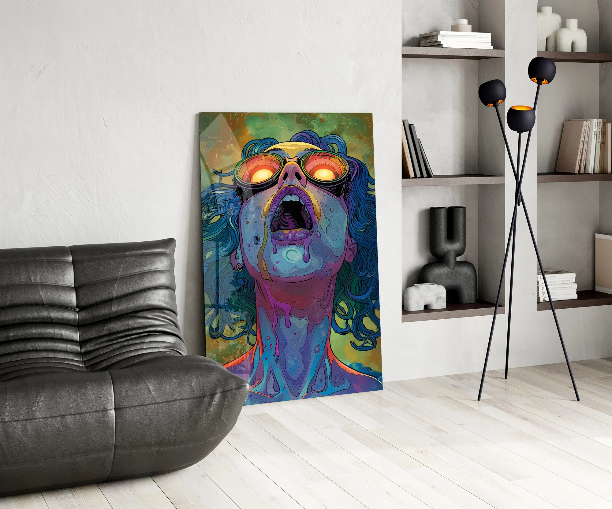 Psychedelic Goggles Glass Wall Art - Image 7