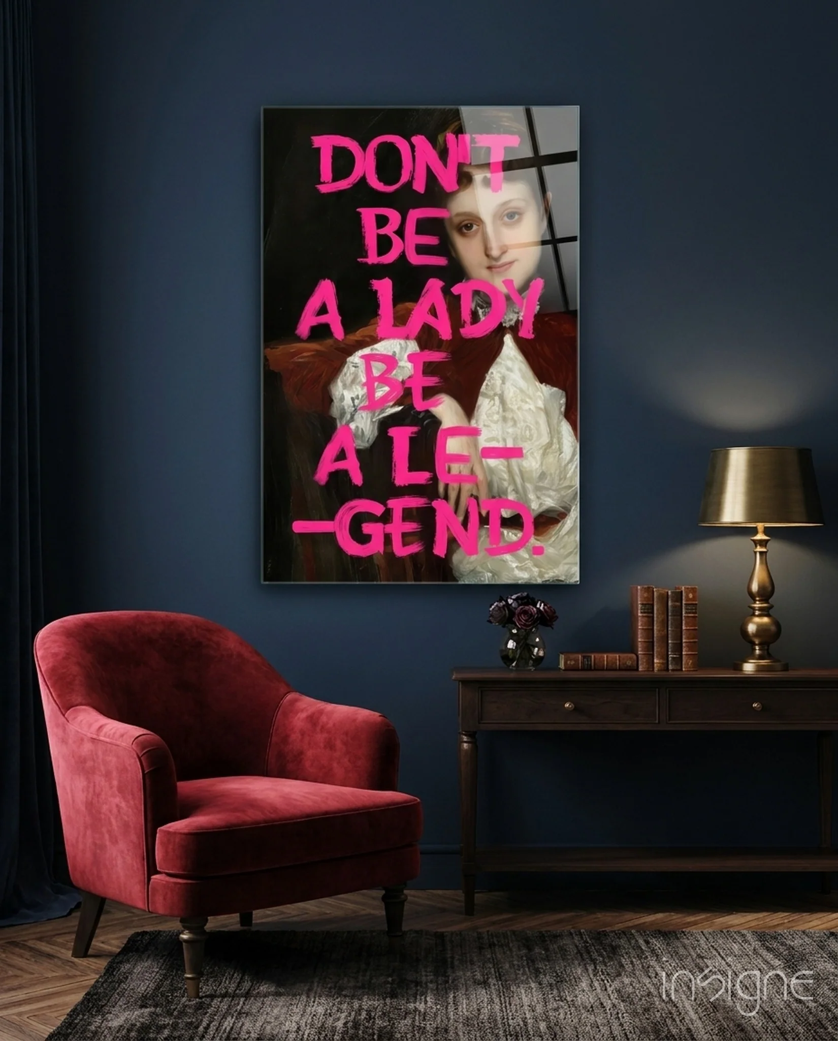 Legend Lady Glass Wall Art