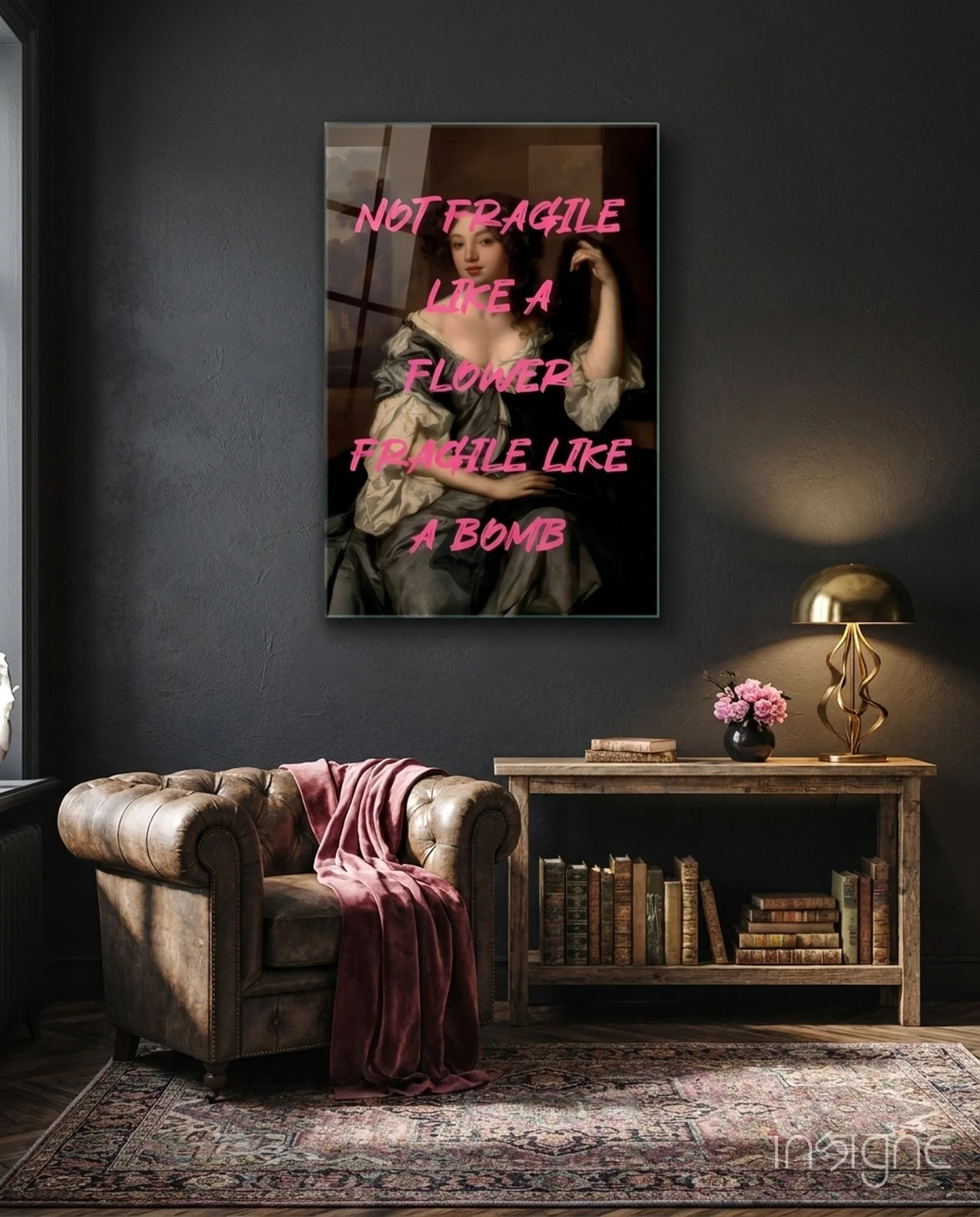 Fragile Bomb Glass Wall Art