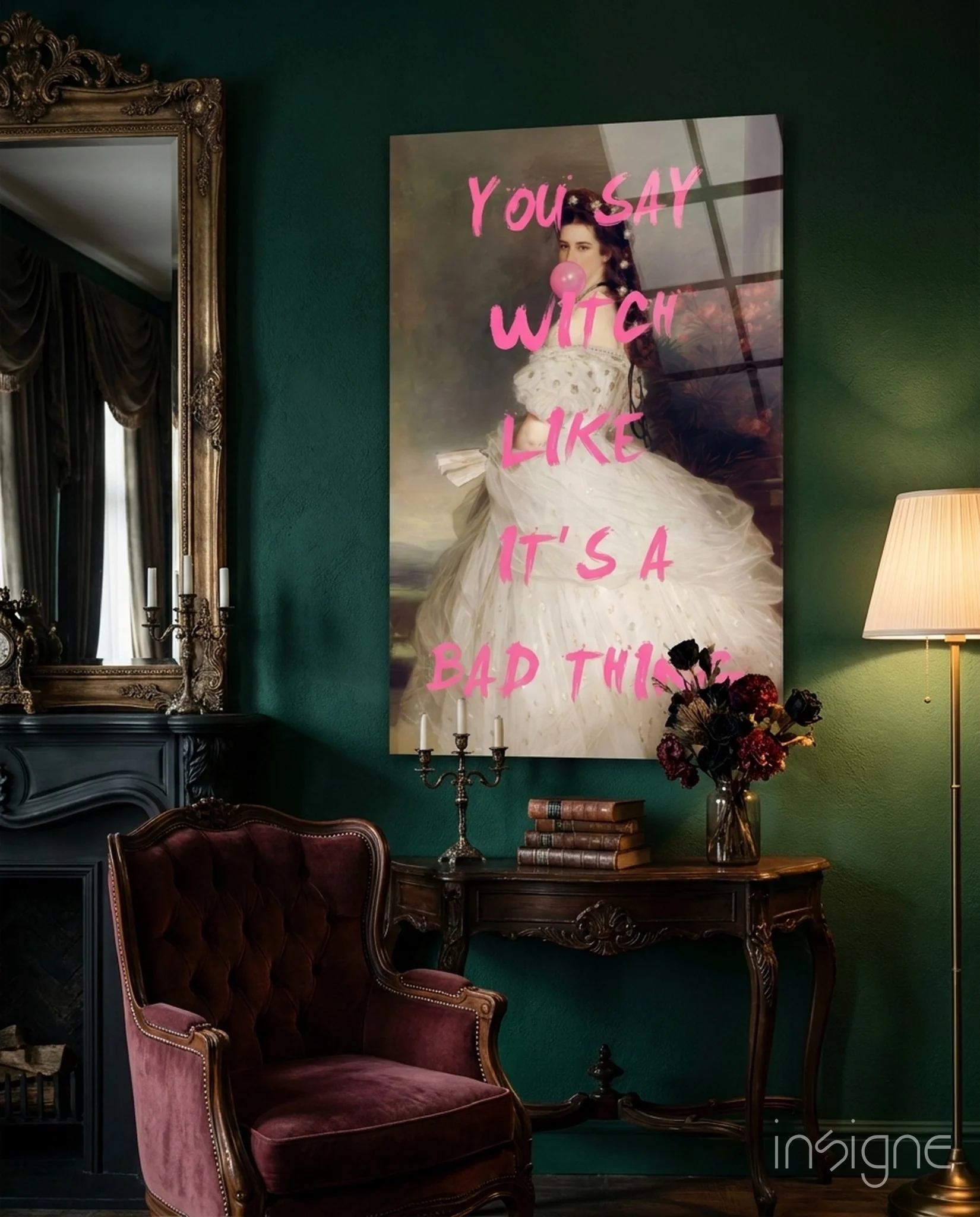 Witchy Elegance Glass Wall Art