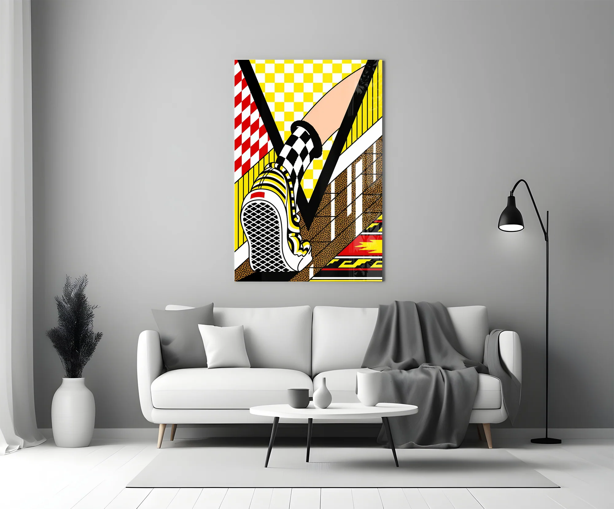 Vans Checkerboard Sneaker Pop Glass Wall Art - Image 6
