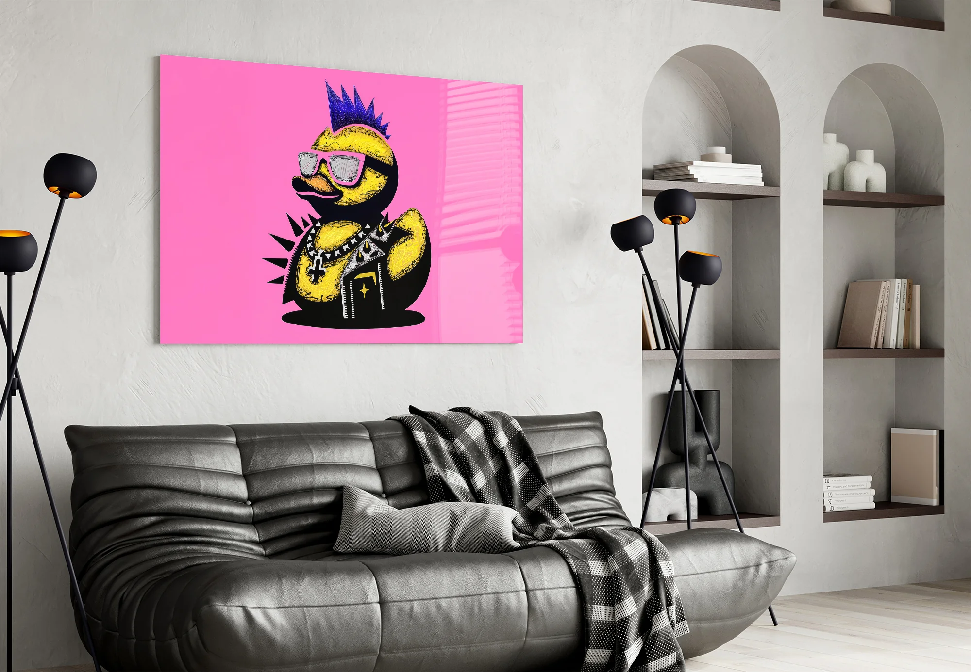 Punk Duck Pop Glass Wall Art - Image 5