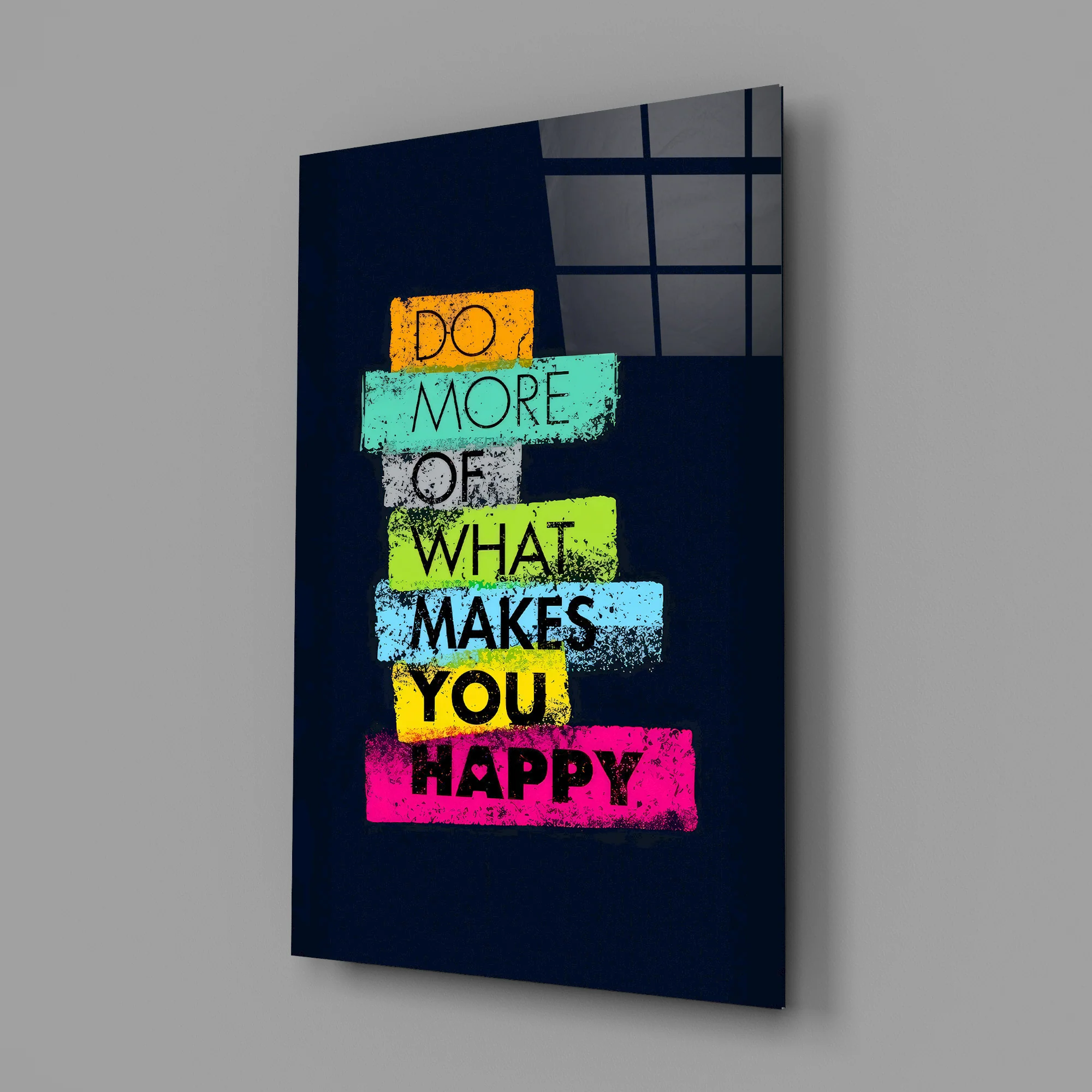 Vibrant Happiness Stack Glass Wall Art - Image 3
