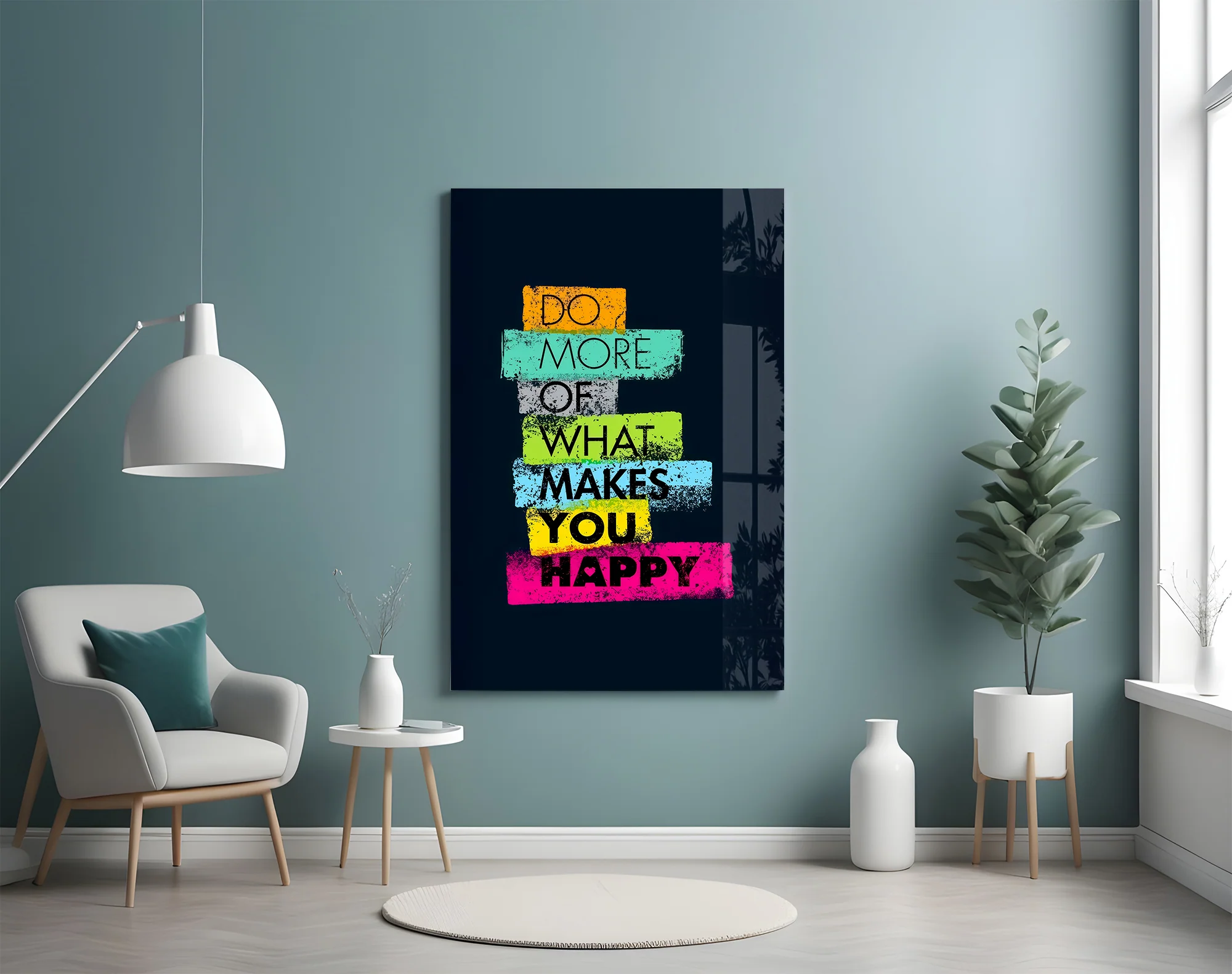 Vibrant Happiness Stack Glass Wall Art - Image 5