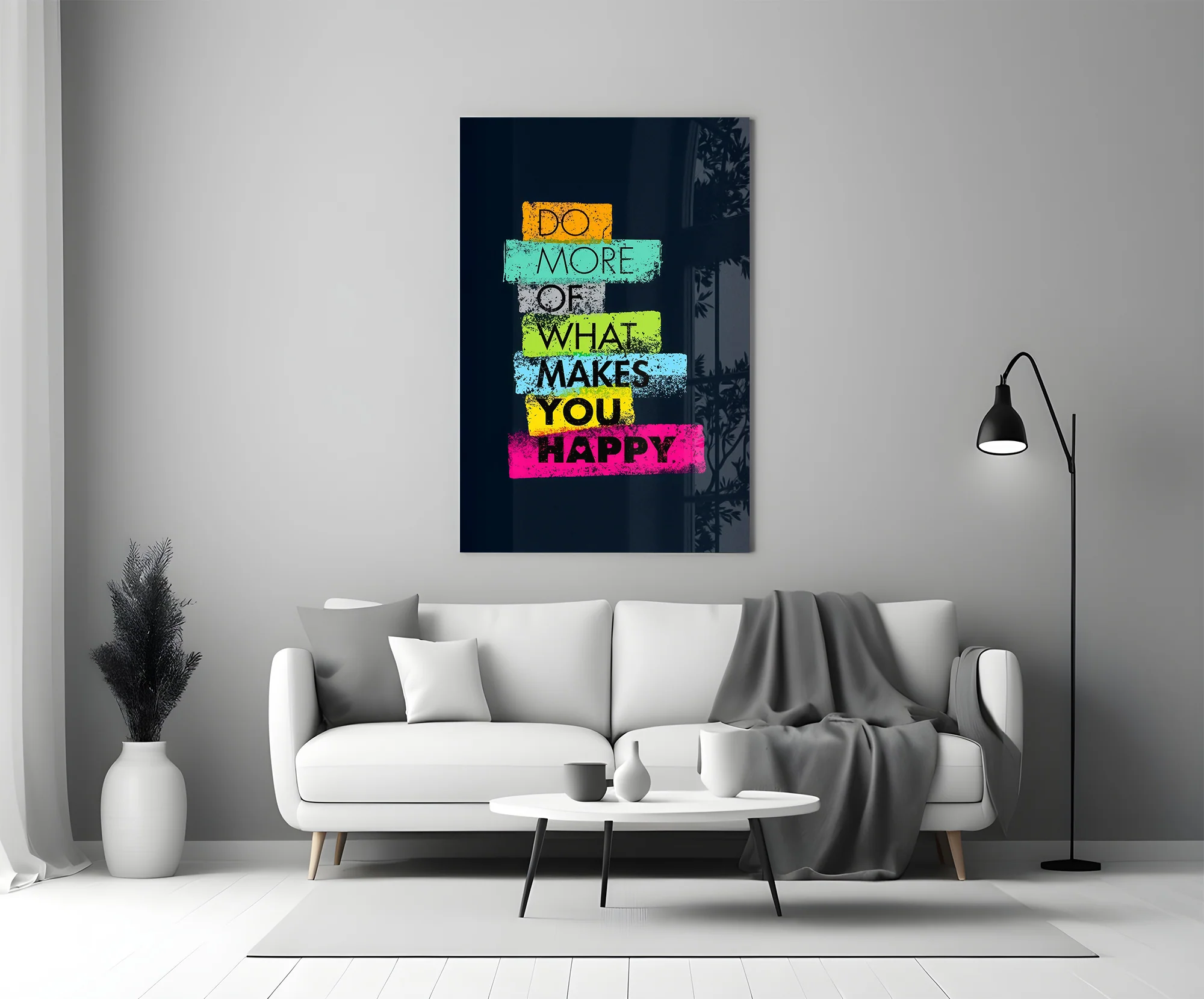 Vibrant Happiness Stack Glass Wall Art - Image 6