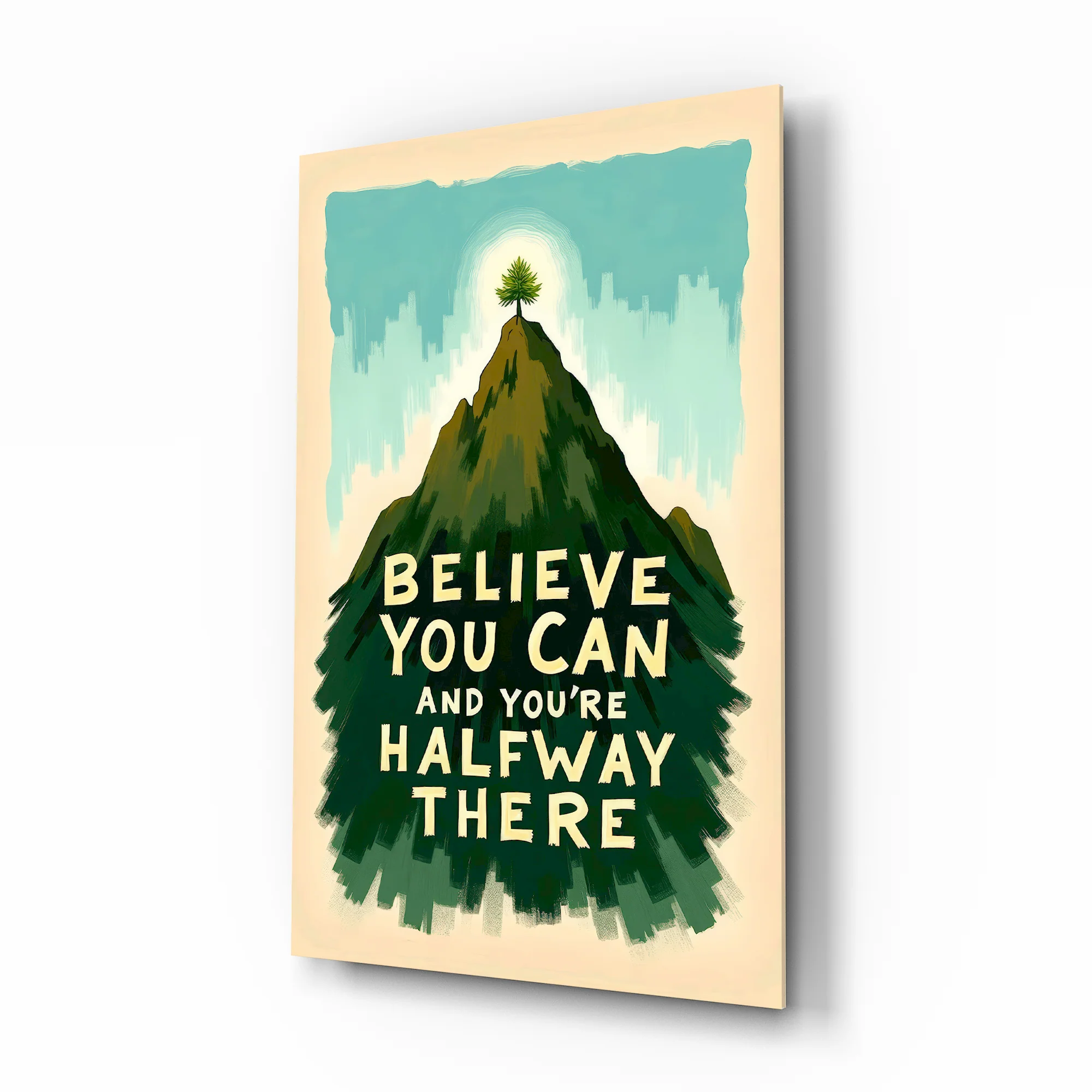 Believe You Can Glass Wall Art - Image 2