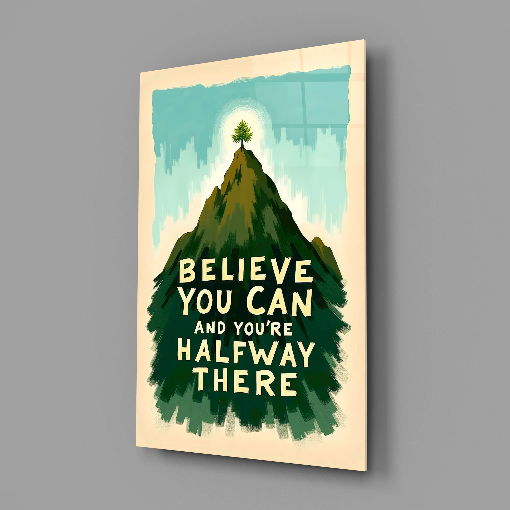 Believe You Can Glass Wall Art - Image 3